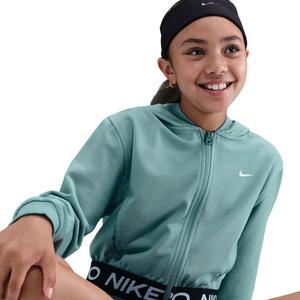 Nike Big Girls' Pro Fleece Dri-FIT Full Zip Hooded Jacket - Green