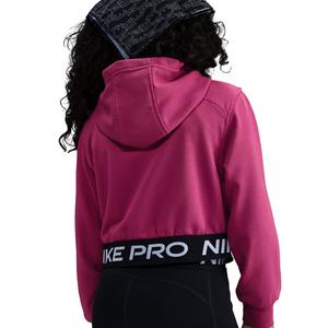 Nike Big Girls' Pro Fleece Dri-FIT Full Zip Hooded Jacket - Purple
