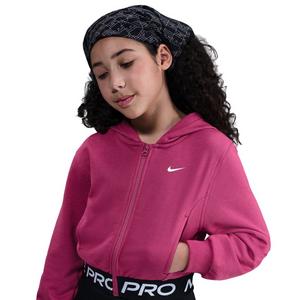 Nike Big Girls' Pro Fleece Dri-FIT Full Zip Hooded Jacket - Purple