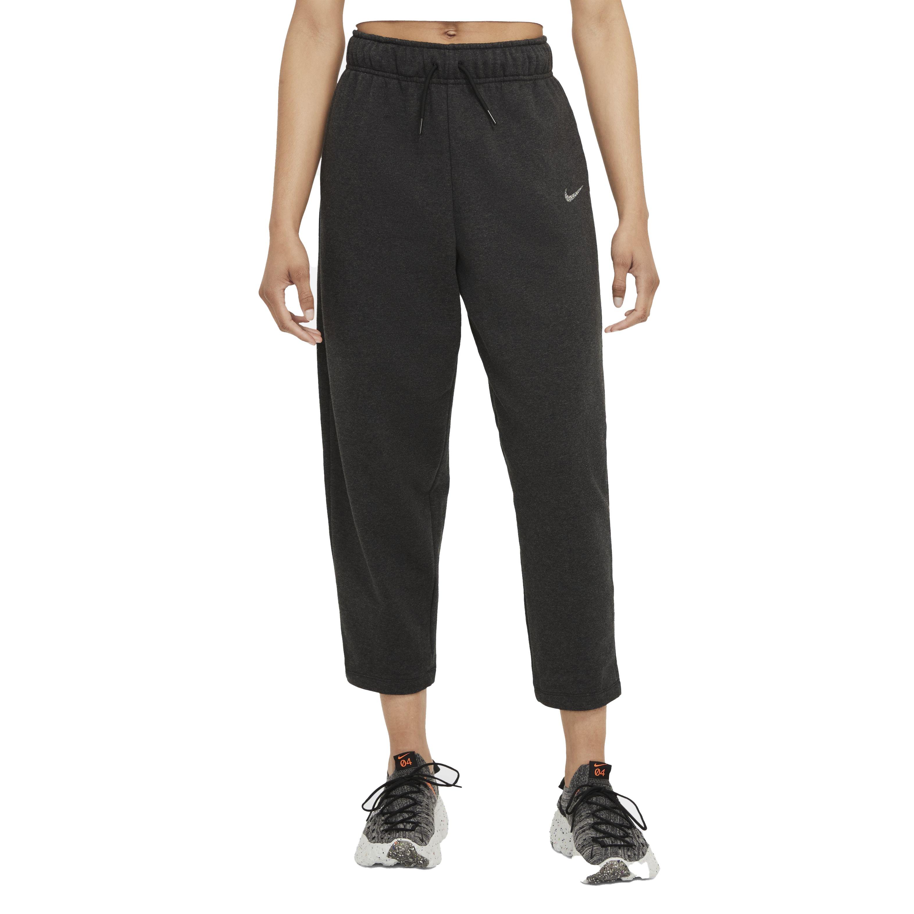 Nike Women's Sportswear Collection Essentials Black Fleece Curve Pants - BLACK Thumbnail View 1