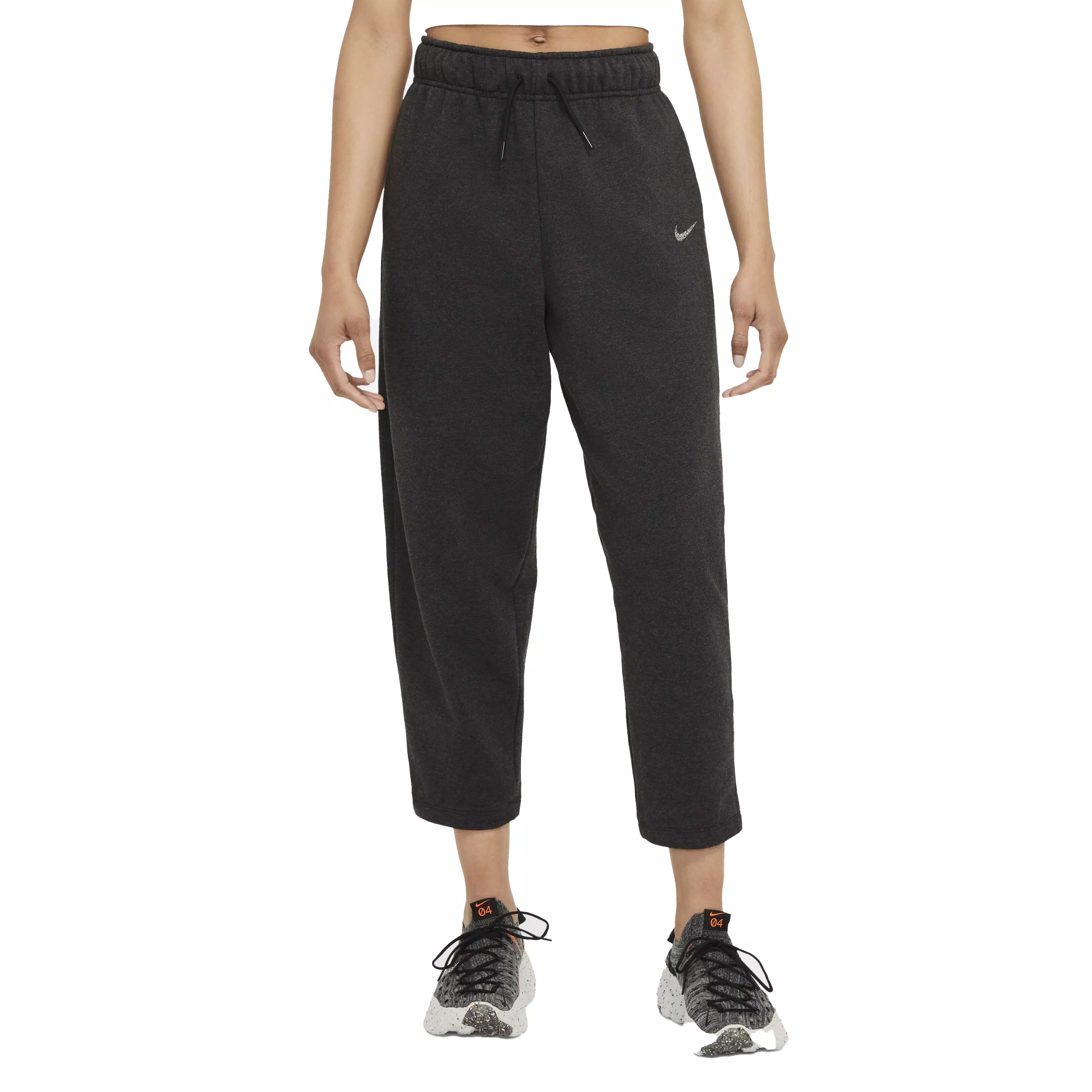 Nike Women's Sportswear Collection Essentials Curve Fleece Pants,Black Size  XS 