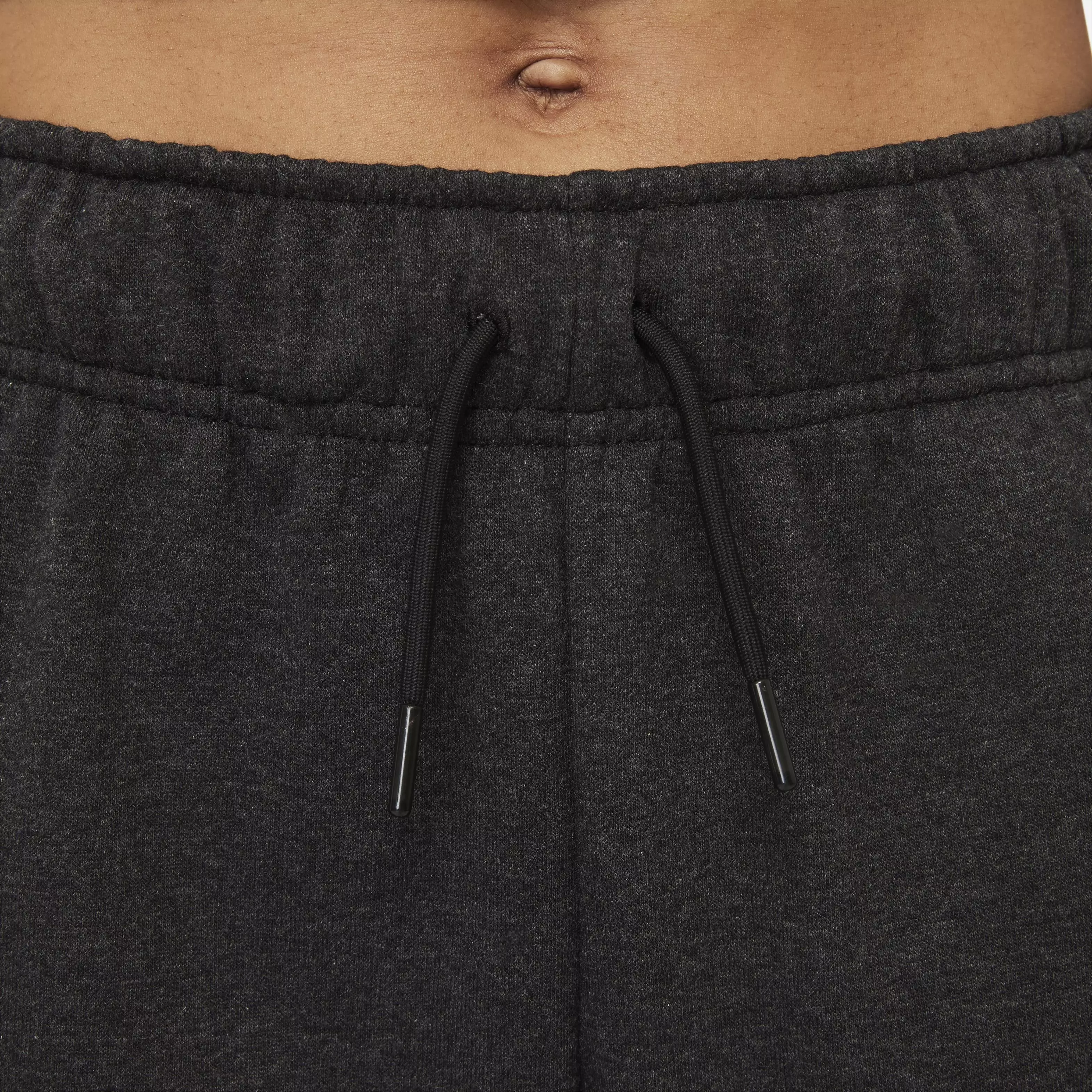 Nike Women's Sportswear Collection Essentials Black Fleece Curve Pants - BLACK