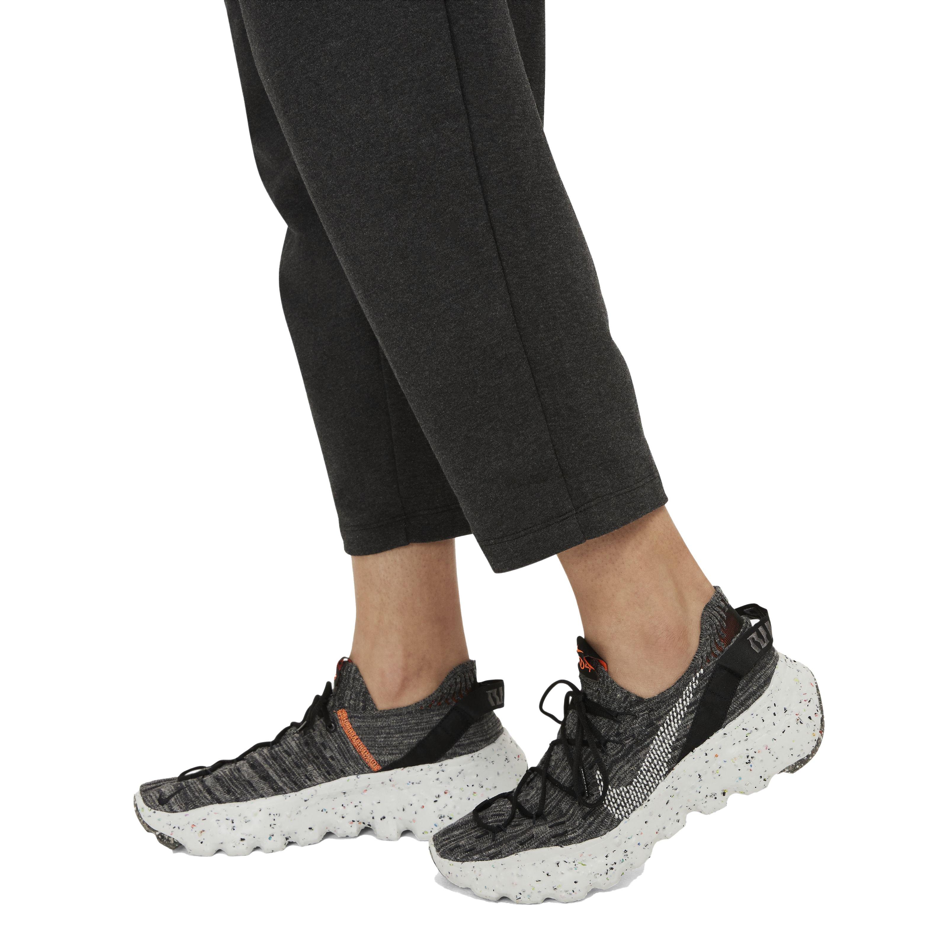 Nike Women's Sportswear Collection Essentials Black Fleece Curve Pants - BLACK Thumbnail View 5