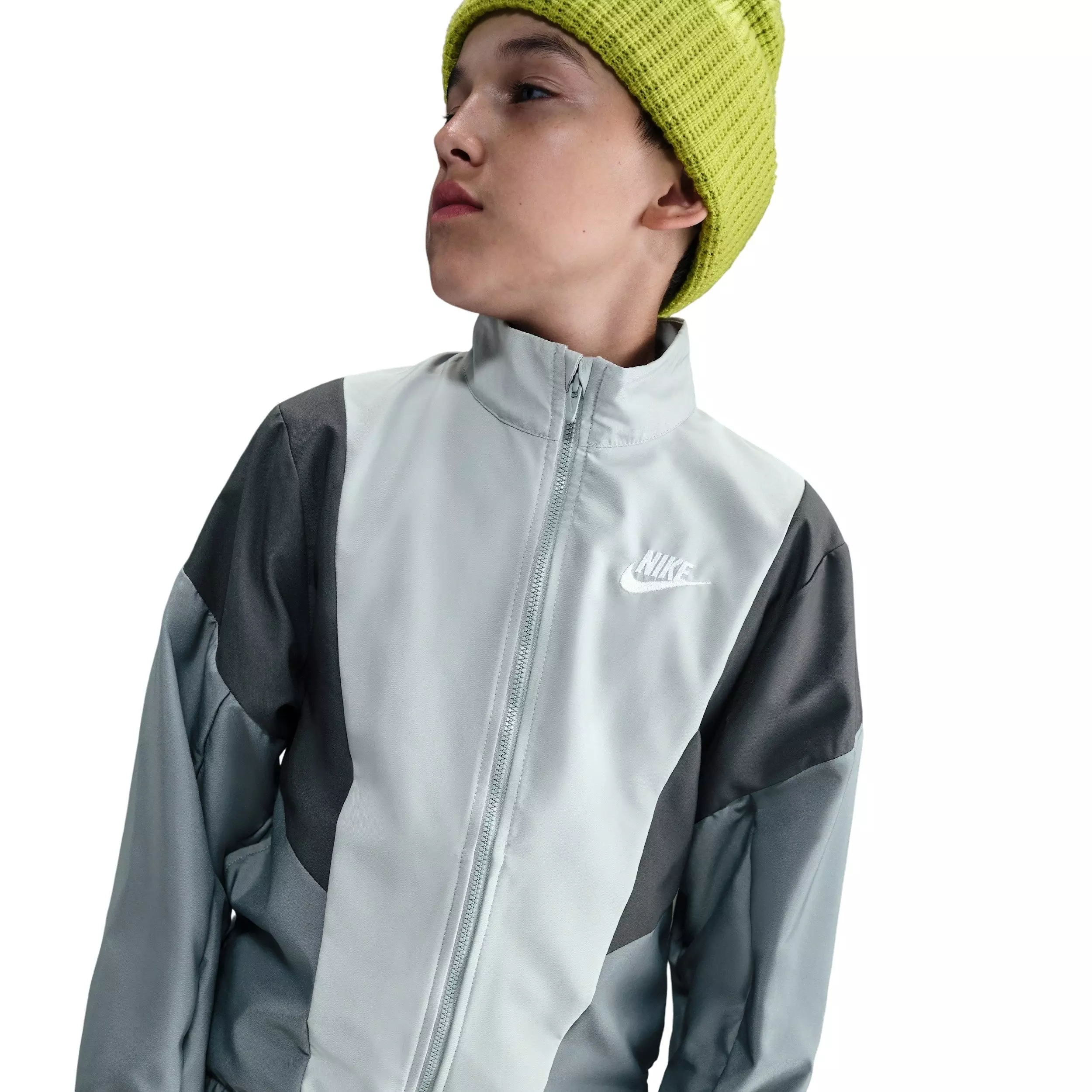 Nike Big Kids' Sportswear Woven Tracksuit - Grey - GREY