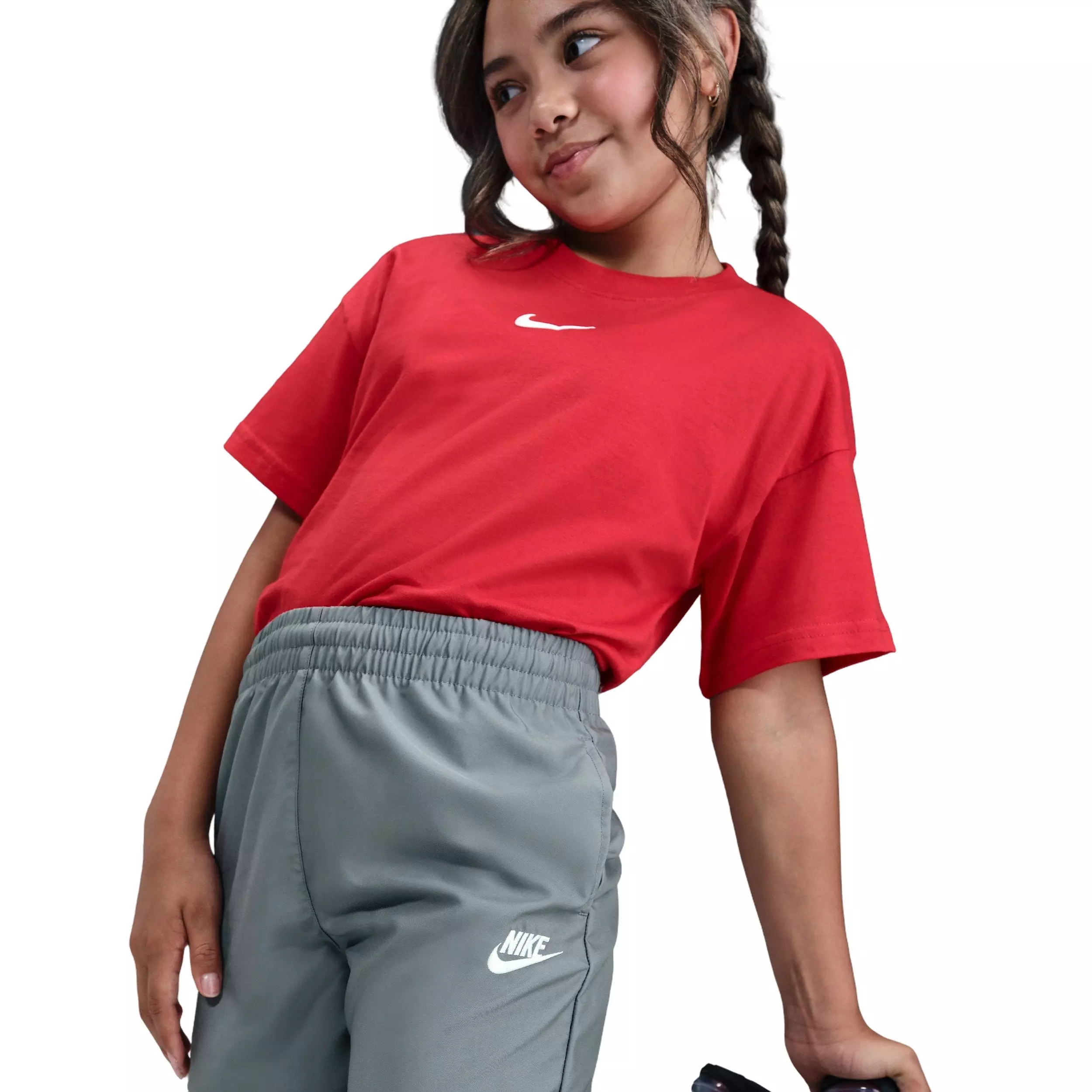 Nike Big Kids' Sportswear Woven Tracksuit - Grey - GREY