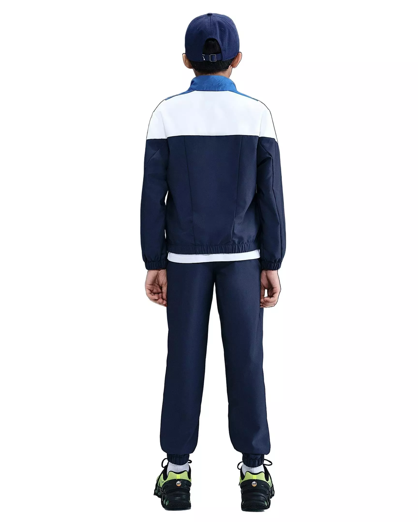 Nike Big Kids' Sportswear Woven Tracksuit - Blue/White - BLUE