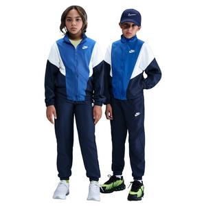 Nike Big Kids' Sportswear Woven Tracksuit - Blue/White