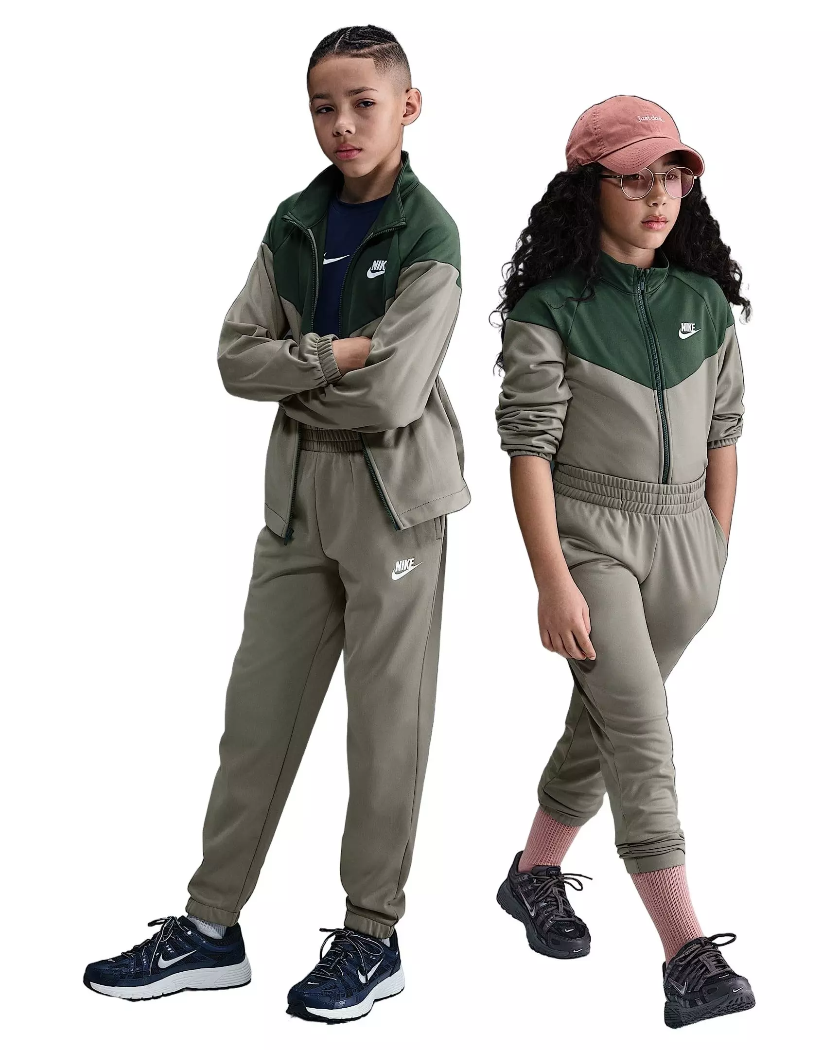 Nike Big Kids' Sportswear Dri-FIT Tracksuit - Green - GREEN