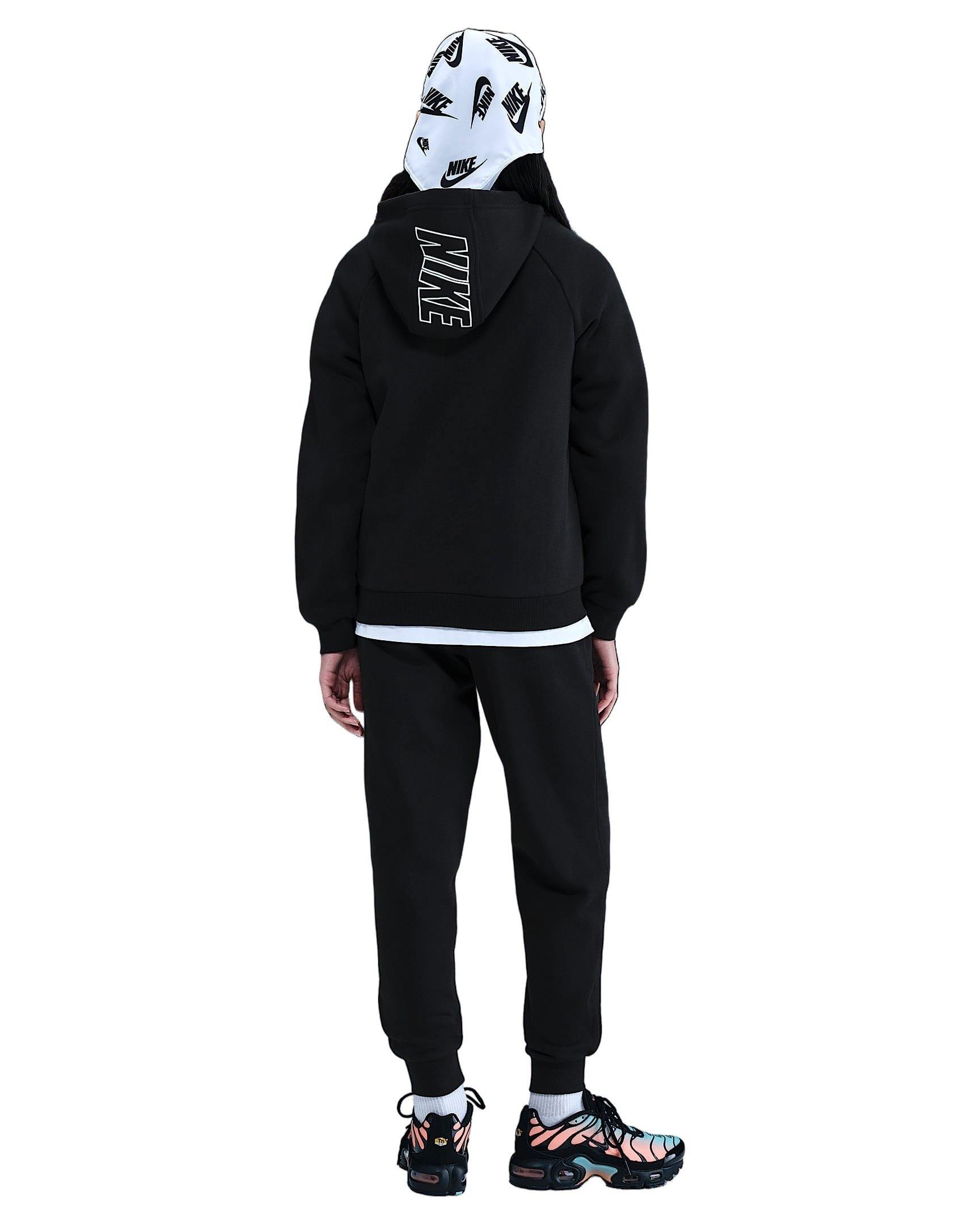 Nike Sportswear Club Fleece Big Kids' Black Hooded Tracksuit