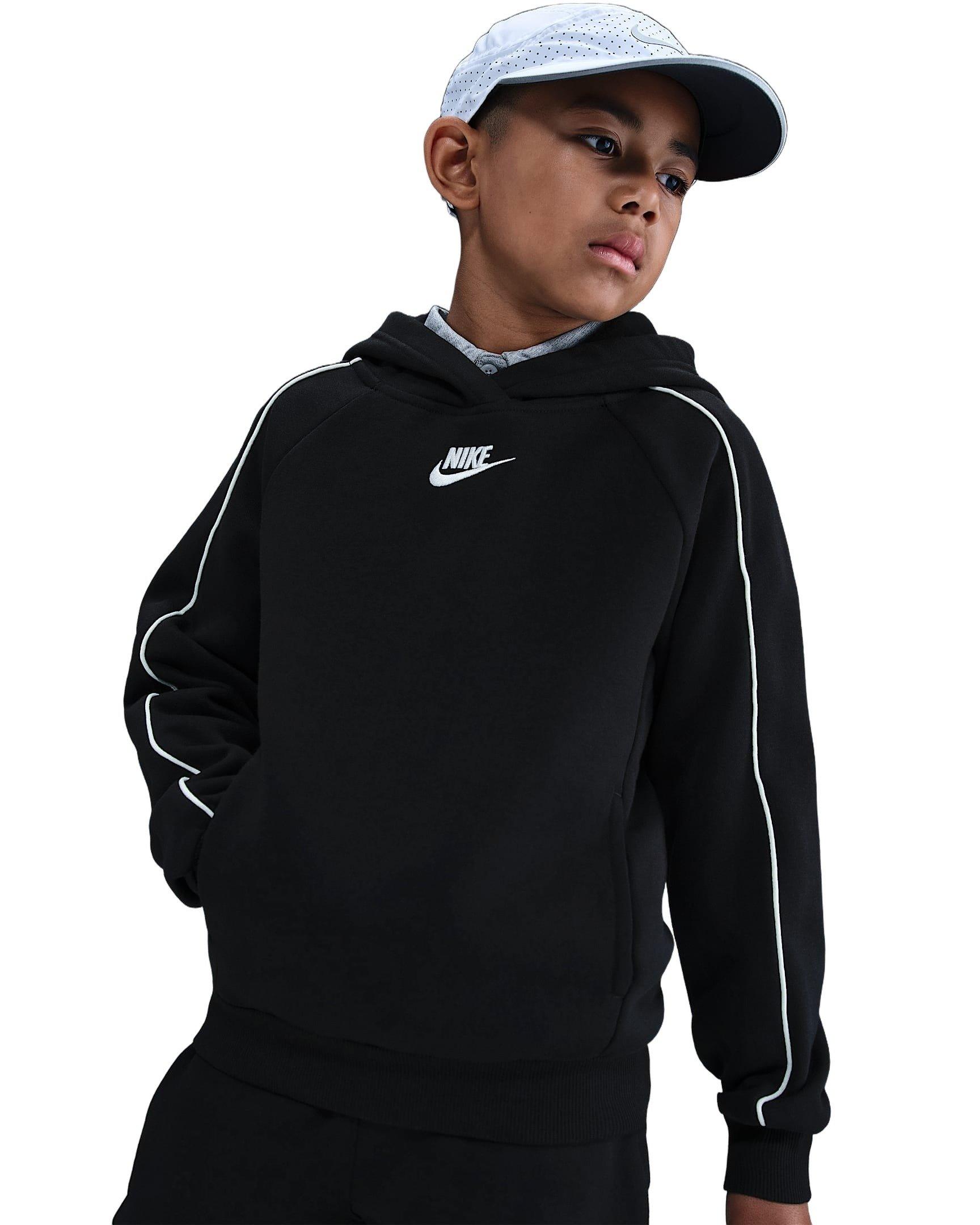 Nike Sportswear Club Fleece Big Kids' Black Hooded Tracksuit