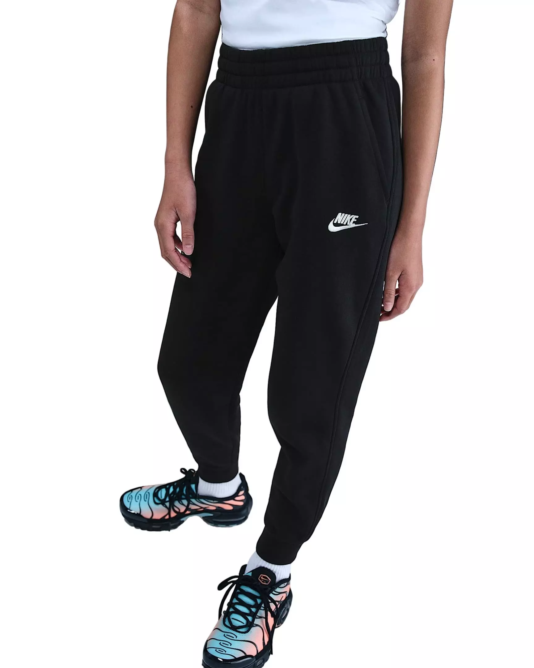 Nike Big Kids' Sportswear Club Fleece Hooded Tracksuit - Black - BLACK