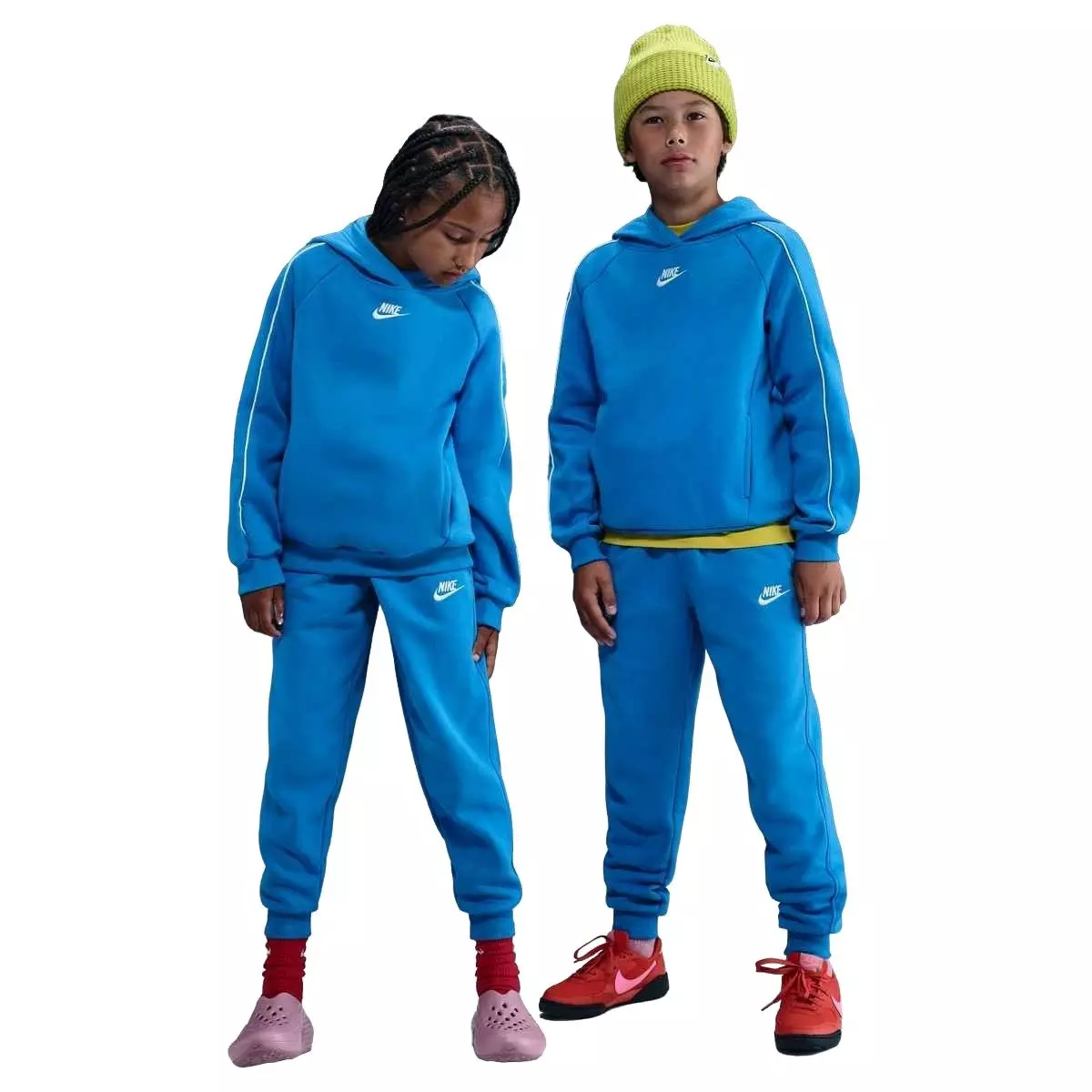 Nike Big Kids' Sportswear Club Fleece Hooded Tracksuit - Blue - BLUE
