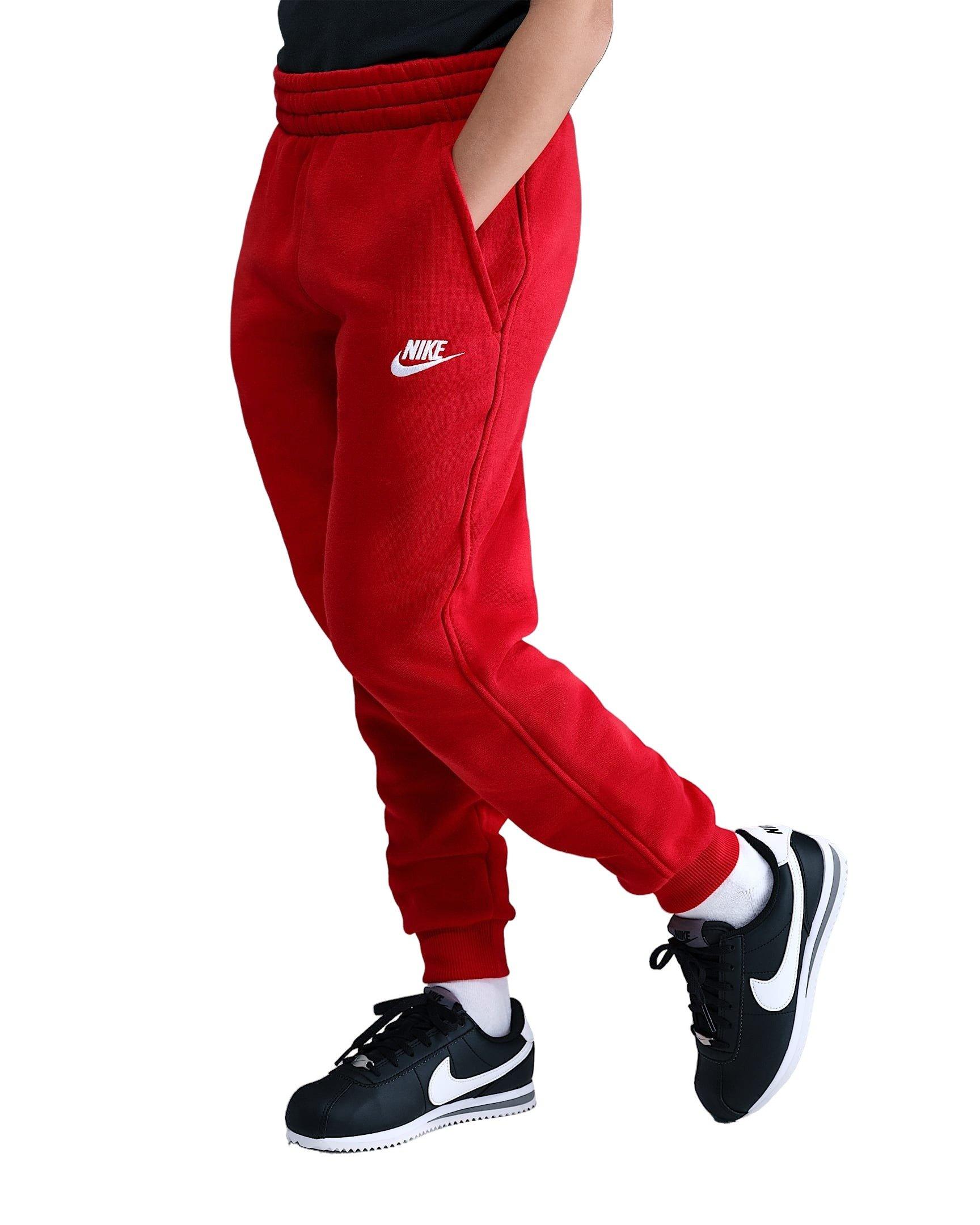 Nike Sportswear Club Fleece Big Kids' Red Hooded Tracksuit