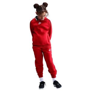 Nike Big Kids' Sportswear Club Fleece Hooded Tracksuit - Red - RED