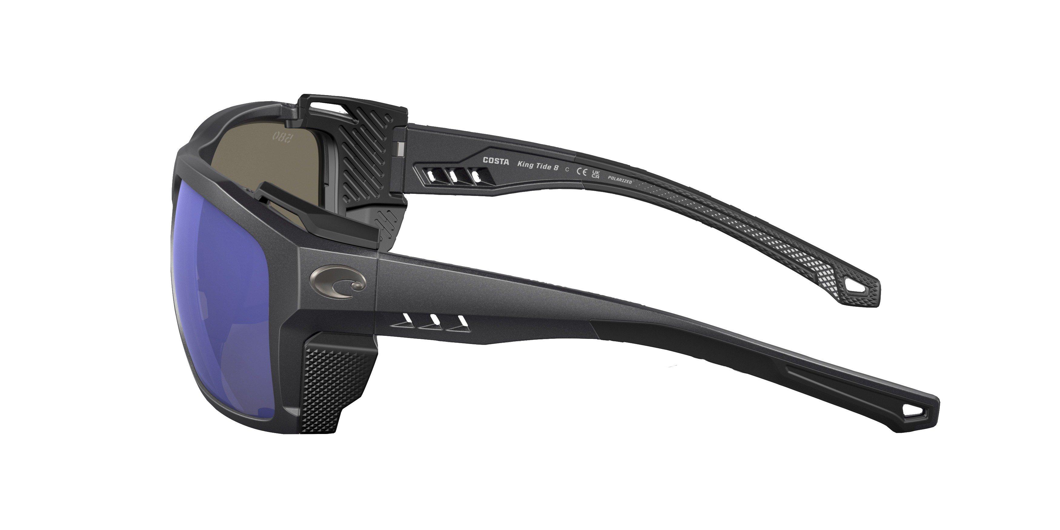 Costa Del Mar King Tide 8 Blue Mirror Polarized Sunglasses - Black Pearl - BLACK Thumbnail View 5