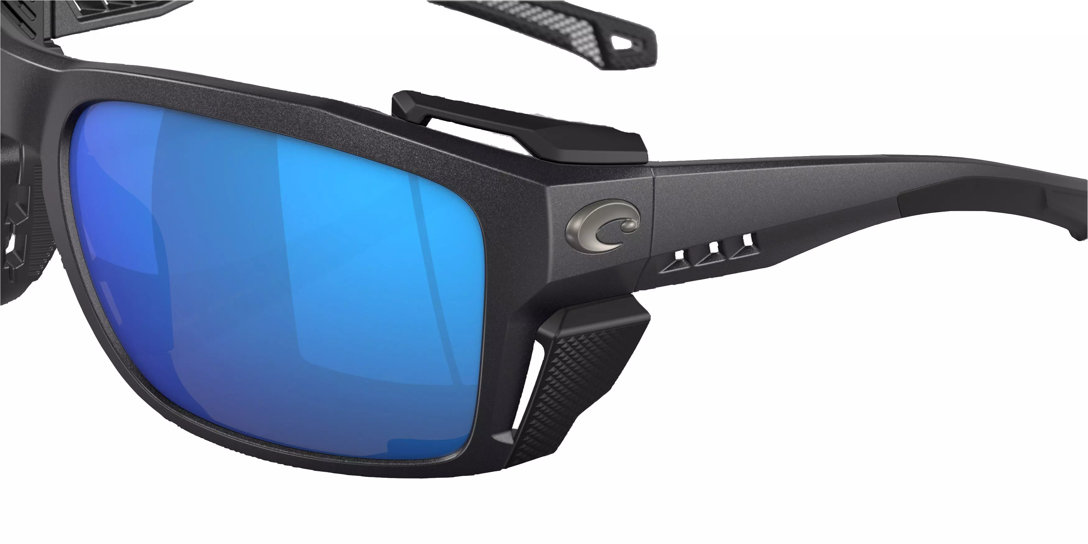 Costa Del Mar King Tide 8 Blue Mirror Polarized Sunglasses - Black Pearl - BLACK