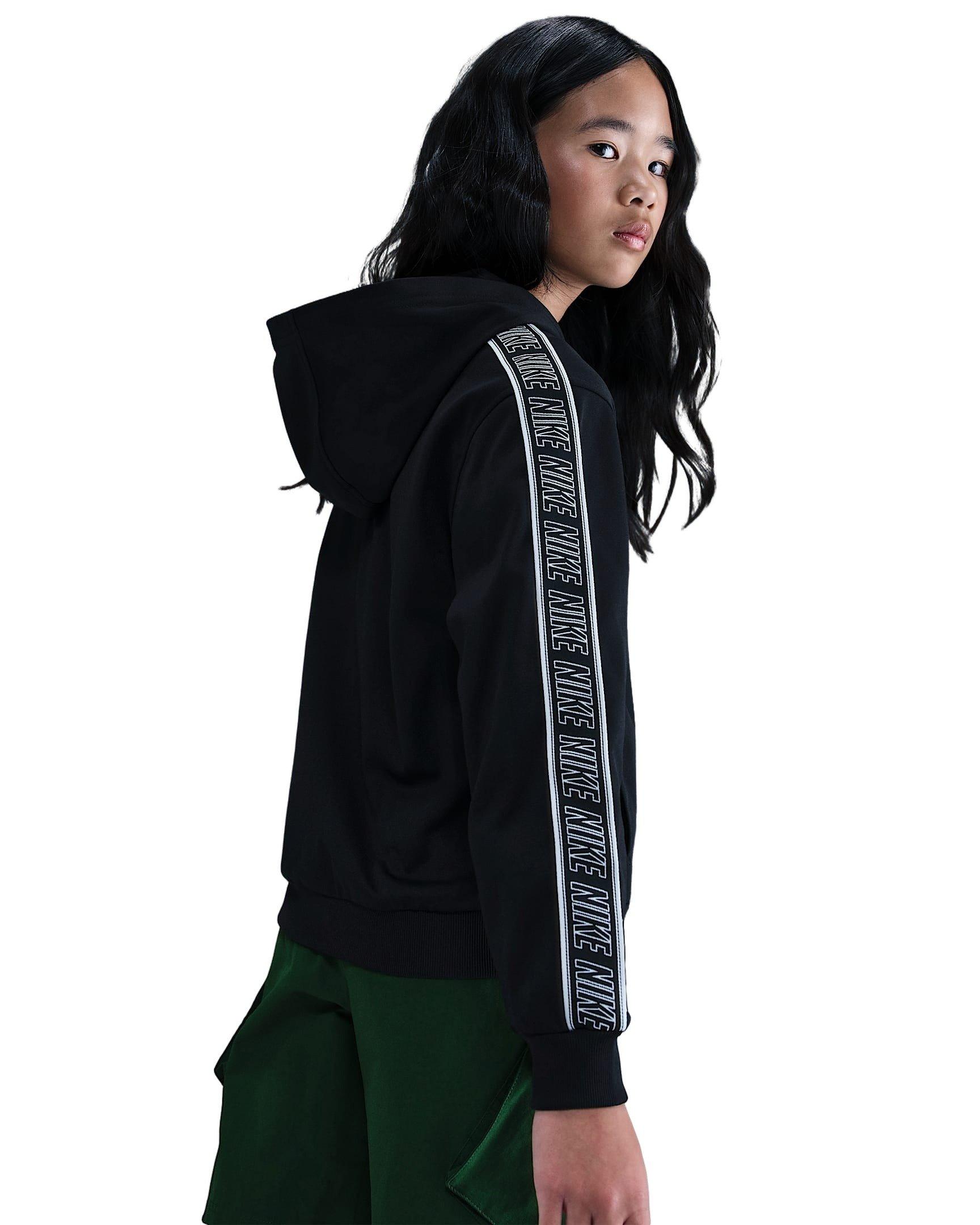 Nike Sportswear Club Dri-FIT Full-Zip Big Kids' Black Jacket