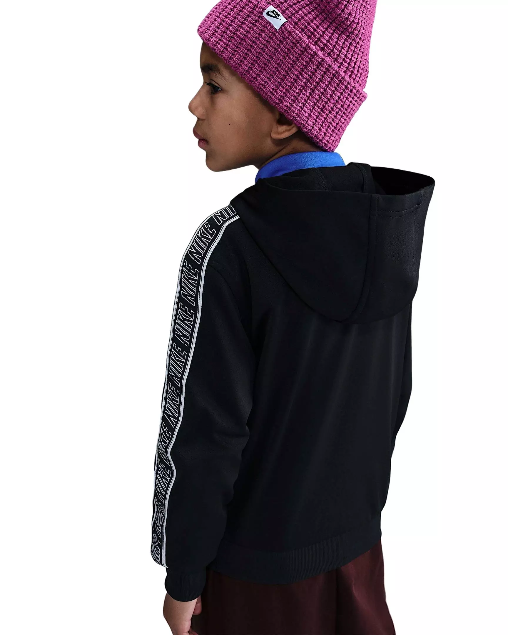 Nike Big Kids' Sportswear Club Dri-FIT Full-Zip Jacket -Black - BLACK