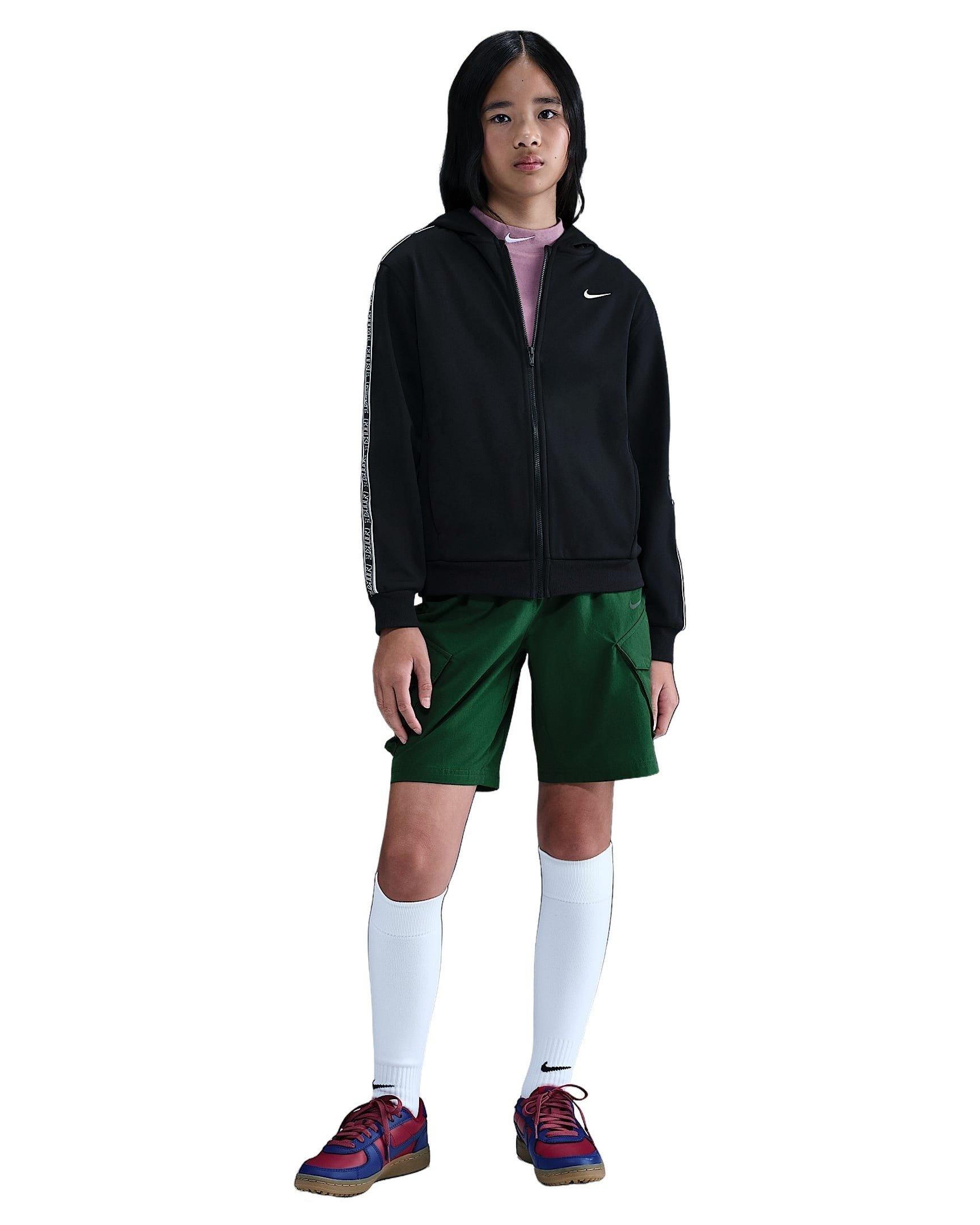 Nike Big Kids' Sportswear Club Dri-FIT Full-Zip Jacket - Black - BLACK Thumbnail View 7
