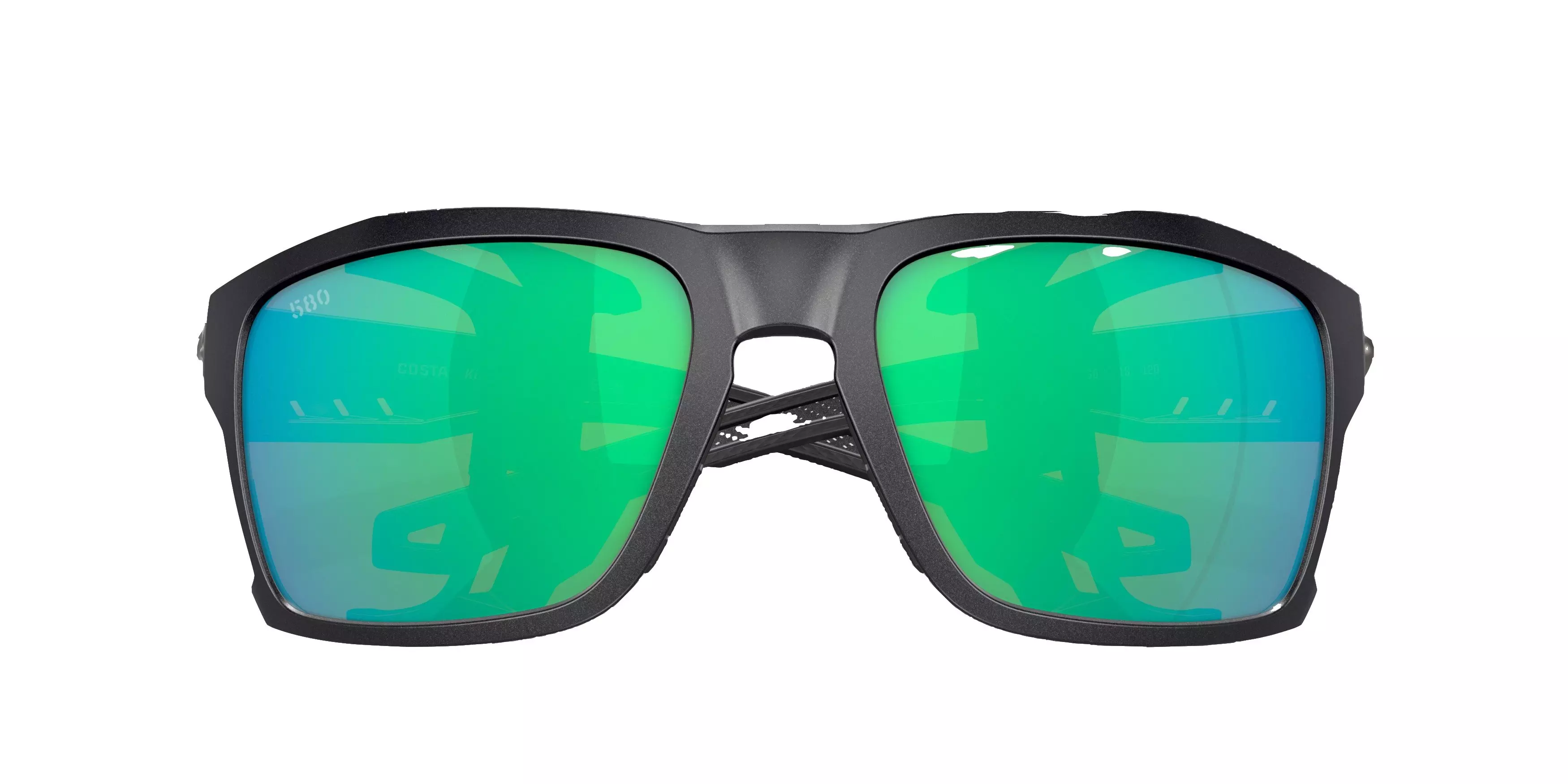Costa Del Mar King Tide 8 Green Mirror Polarized Sunglasses - Black Pearl - BLACK