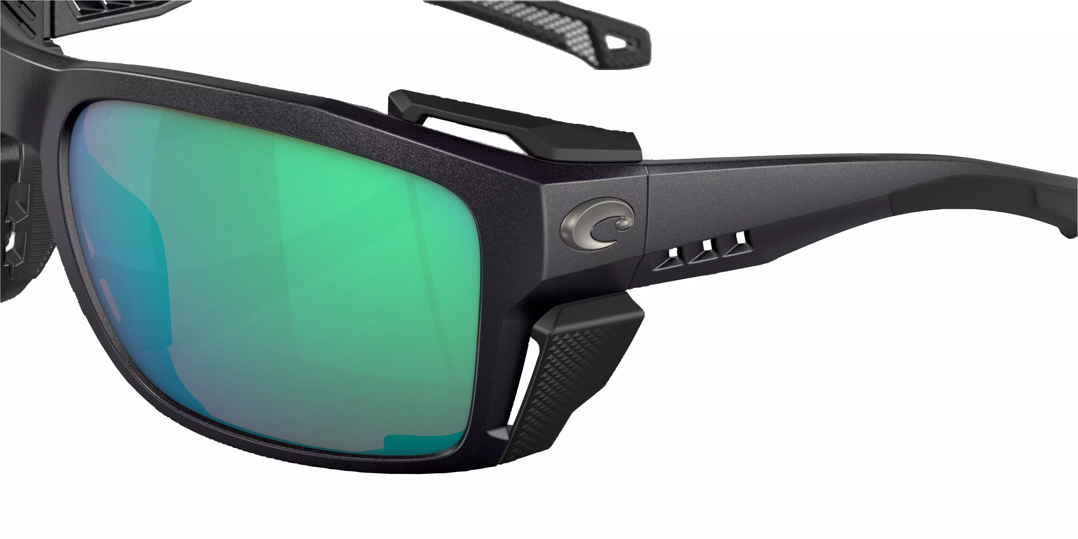 Costa Del Mar King Tide 8 Green Mirror Polarized Sunglasses - Black Pearl - BLACK