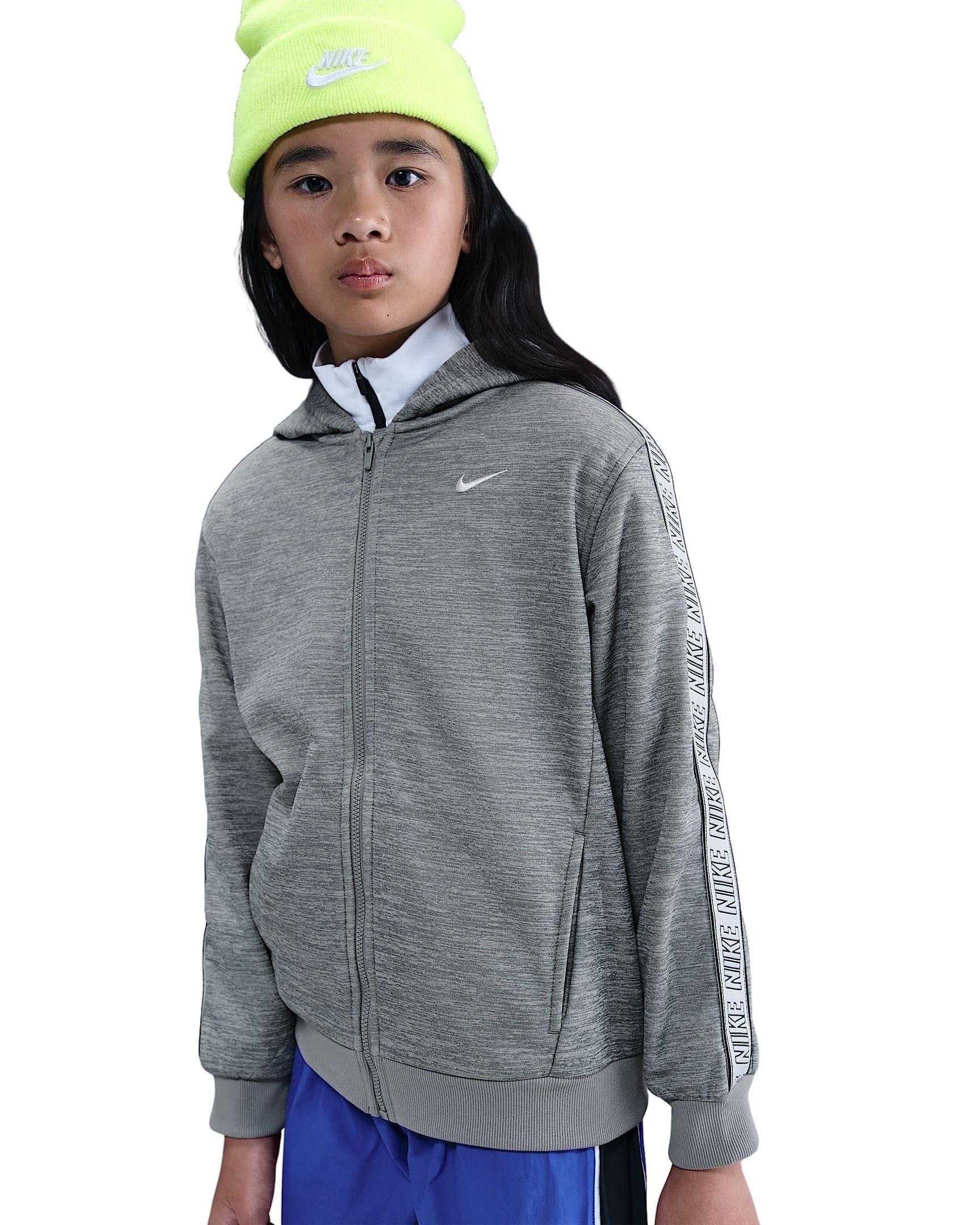 Nike Sportswear Club Dri-FIT Full-Zip Big Kids' Grey Jacket