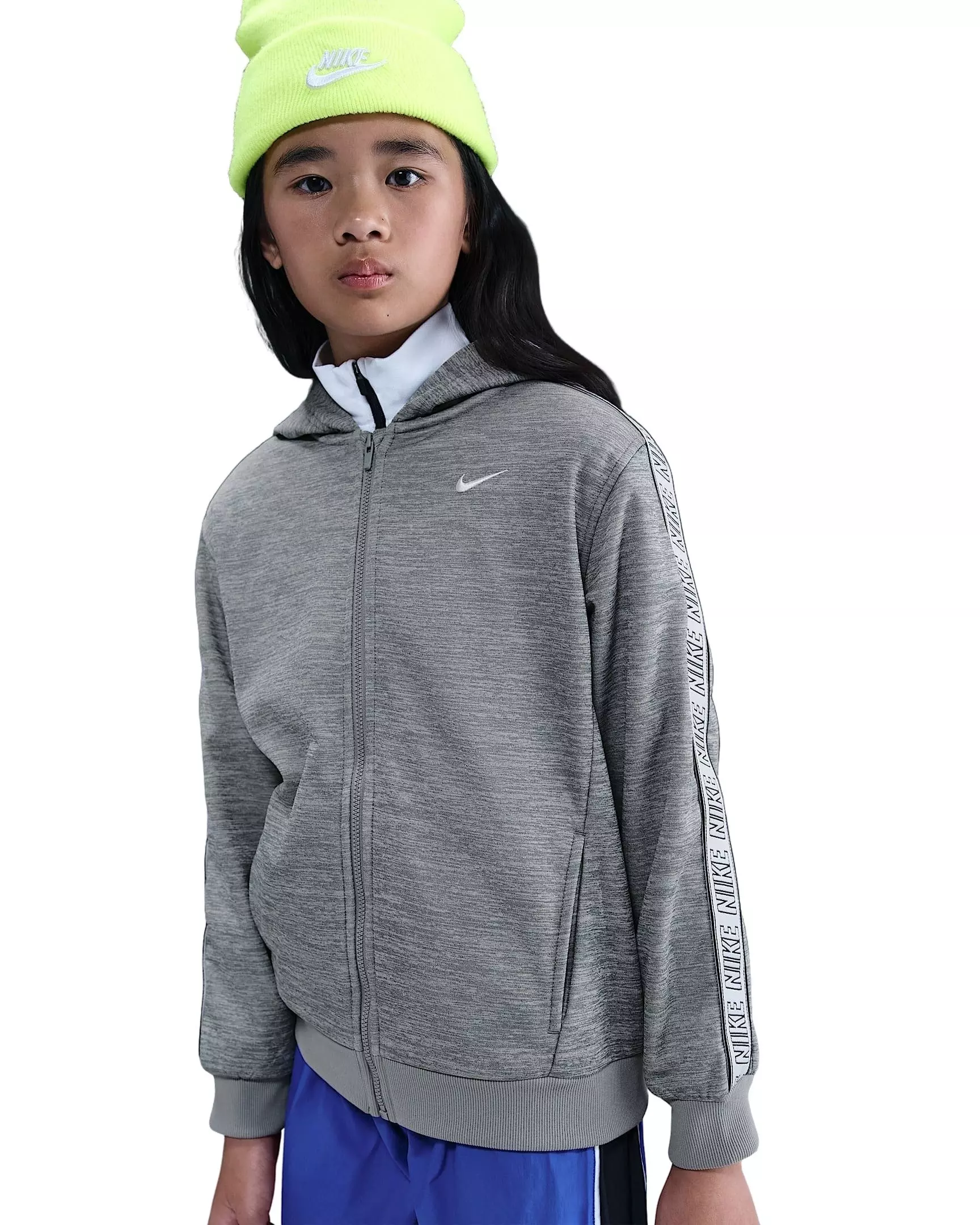 Nike Big Kids' Sportswear Club Dri-FIT Full-Zip Jacket - Grey - GREY