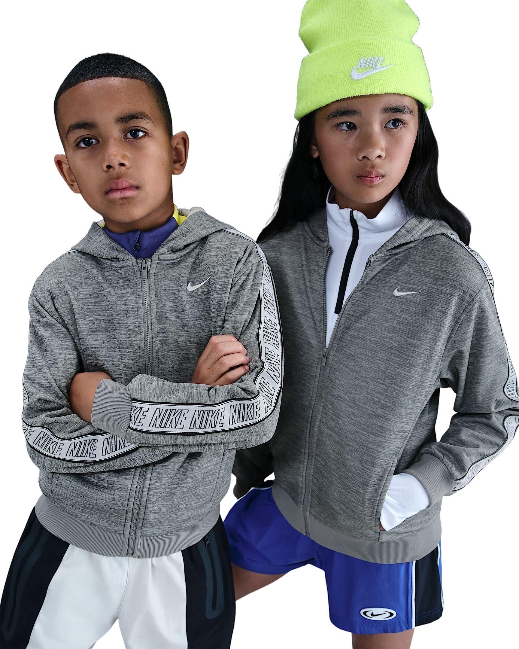 Nike Big Kids' Sportswear Club Dri-FIT Full-Zip Jacket - Grey - GREY Thumbnail View 3