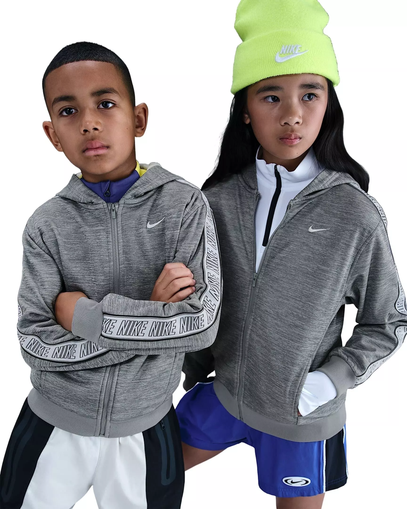 Nike Big Kids' Sportswear Club Dri-FIT Full-Zip Jacket - Grey - GREY