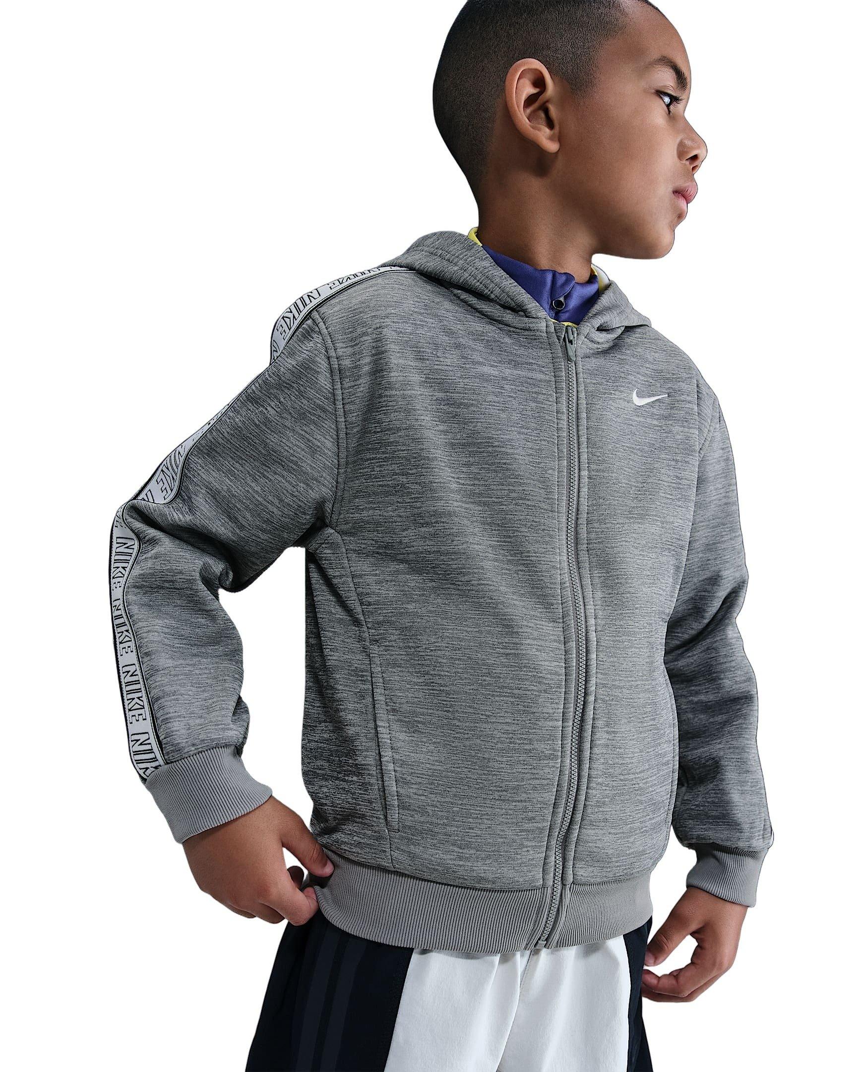 Nike Big Kids' Sportswear Club Dri-FIT Full-Zip Jacket - Grey - GREY Thumbnail View 4