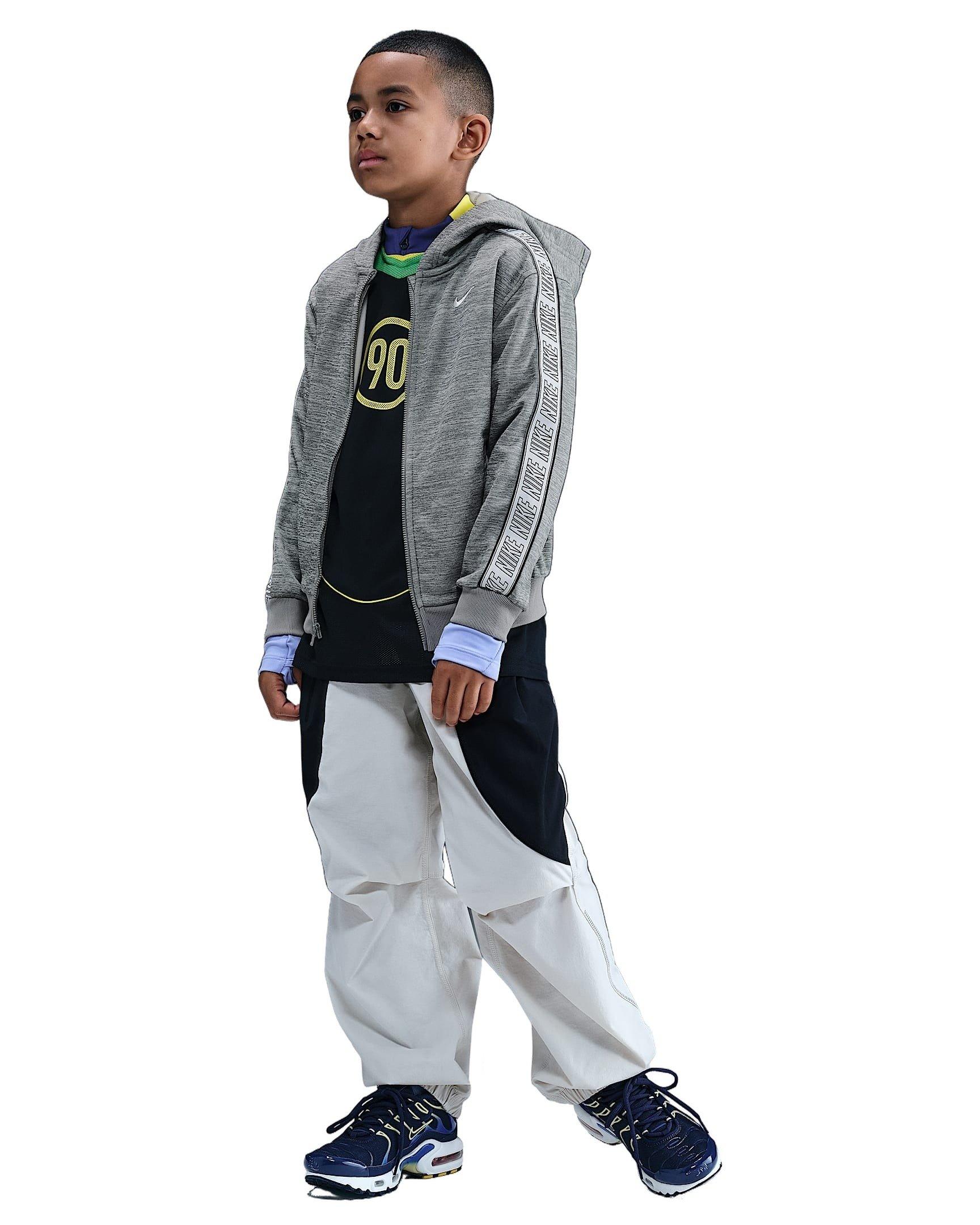 Nike Big Kids' Sportswear Club Dri-FIT Full-Zip Jacket - Grey - GREY Thumbnail View 7