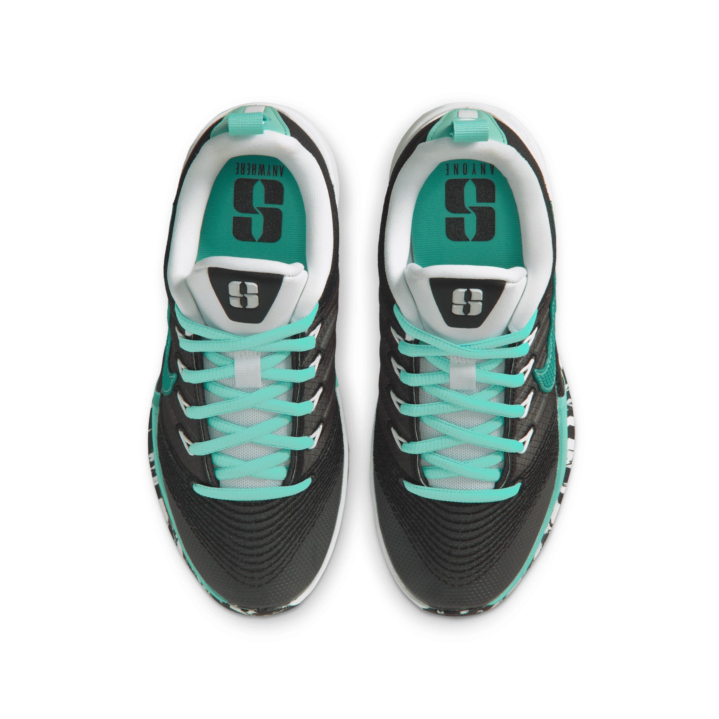 Nike Sabrina 3 "Mint" Grade School Kids' Basketball Shoe - BLACK/WHITE/MINT Thumbnail View 6