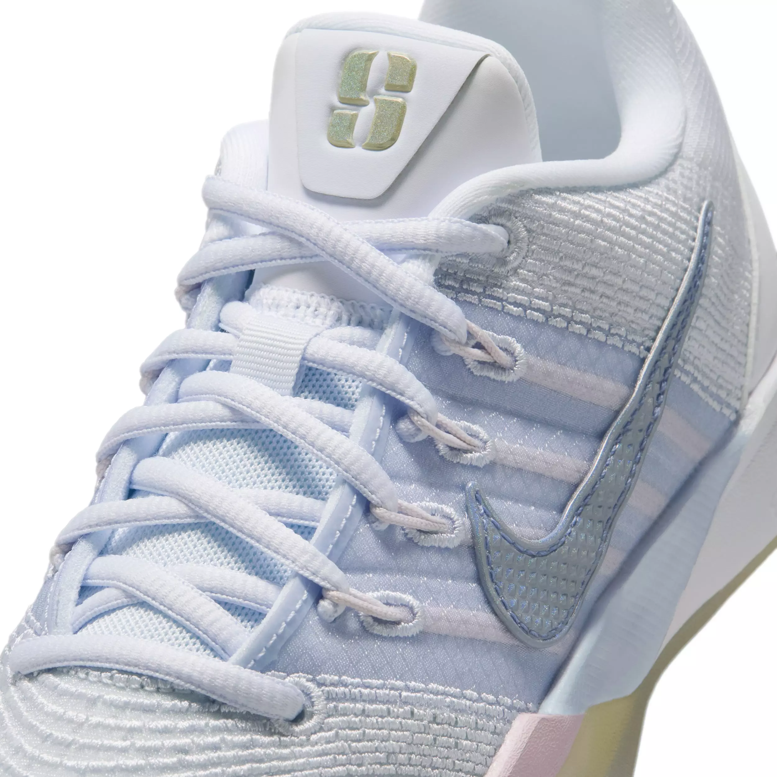 Nike Sabrina 3 "White/Football Grey/Bleached Lilac/Dusty Purple" Grade School Boys' Basketball Shoe - WHITE/GREY/LILAC/PURPLE