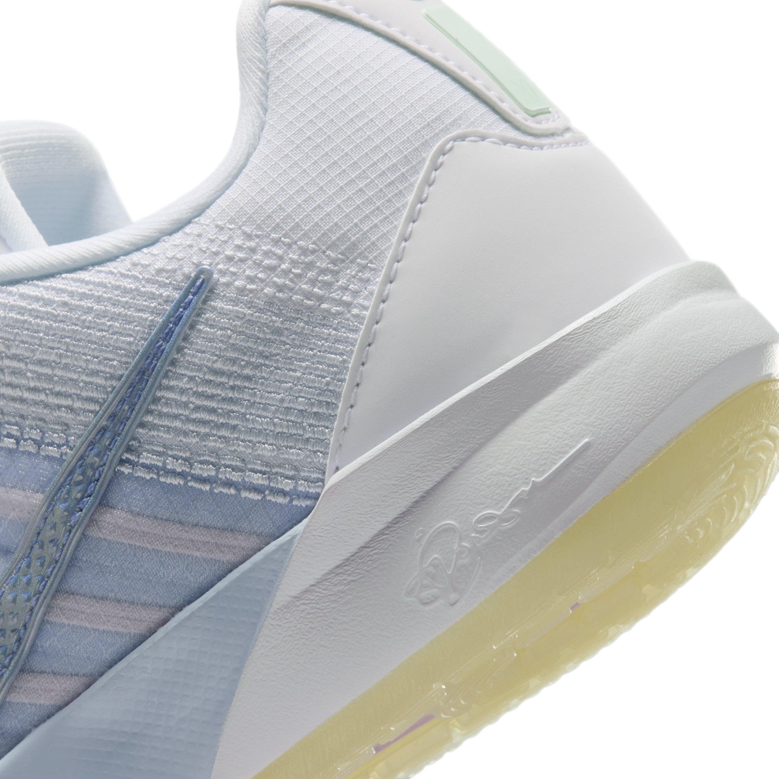 Nike Sabrina 3 "White/Football Grey/Bleached Lilac/Dusty Purple" Grade School Boys' Basketball Shoe - WHITE/GREY/LILAC/PURPLE Thumbnail View 8