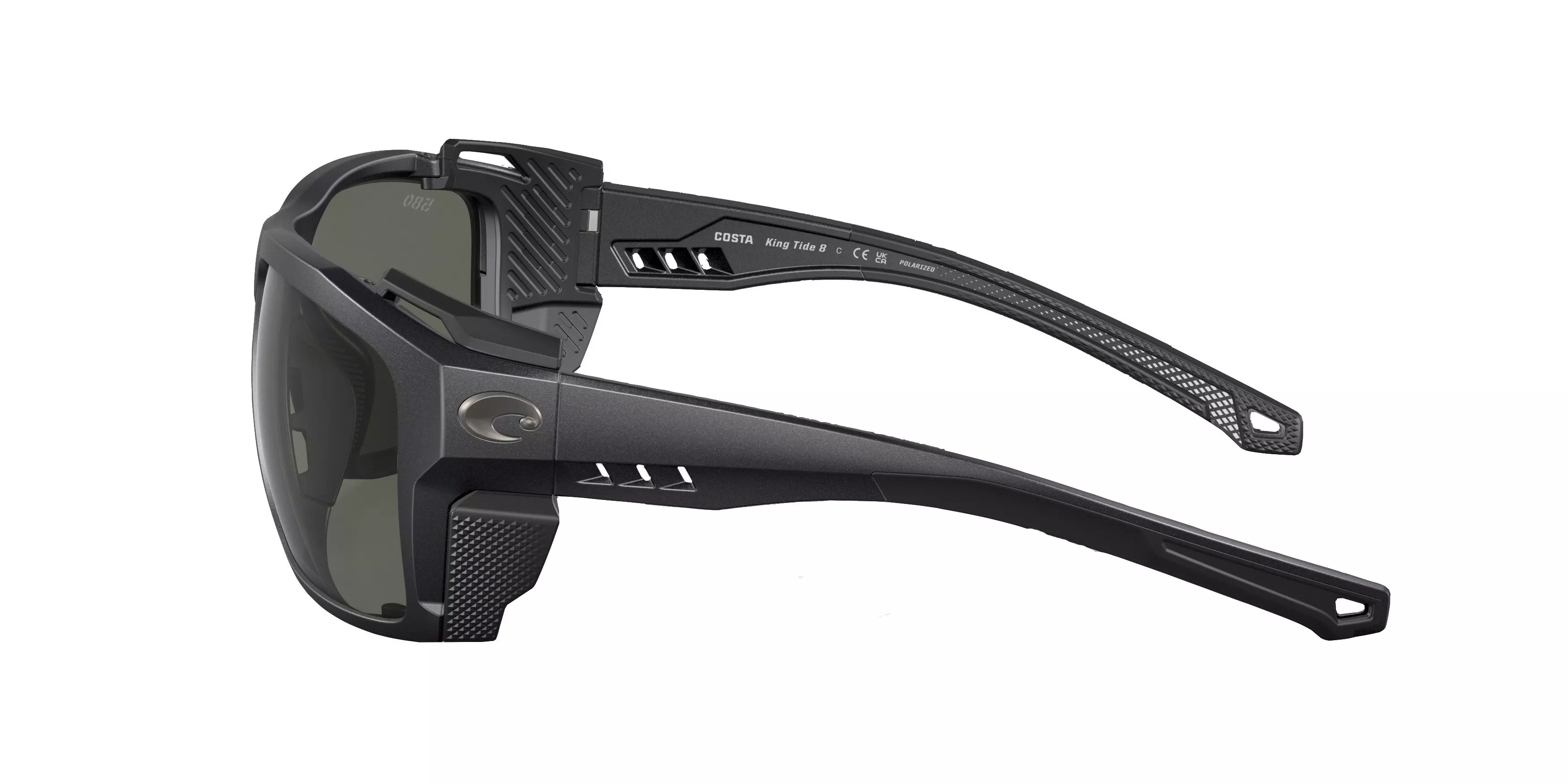 Costa Del Mar King Tide 8 Grey Polarized Sunglasses - Black Pearl - BLACK