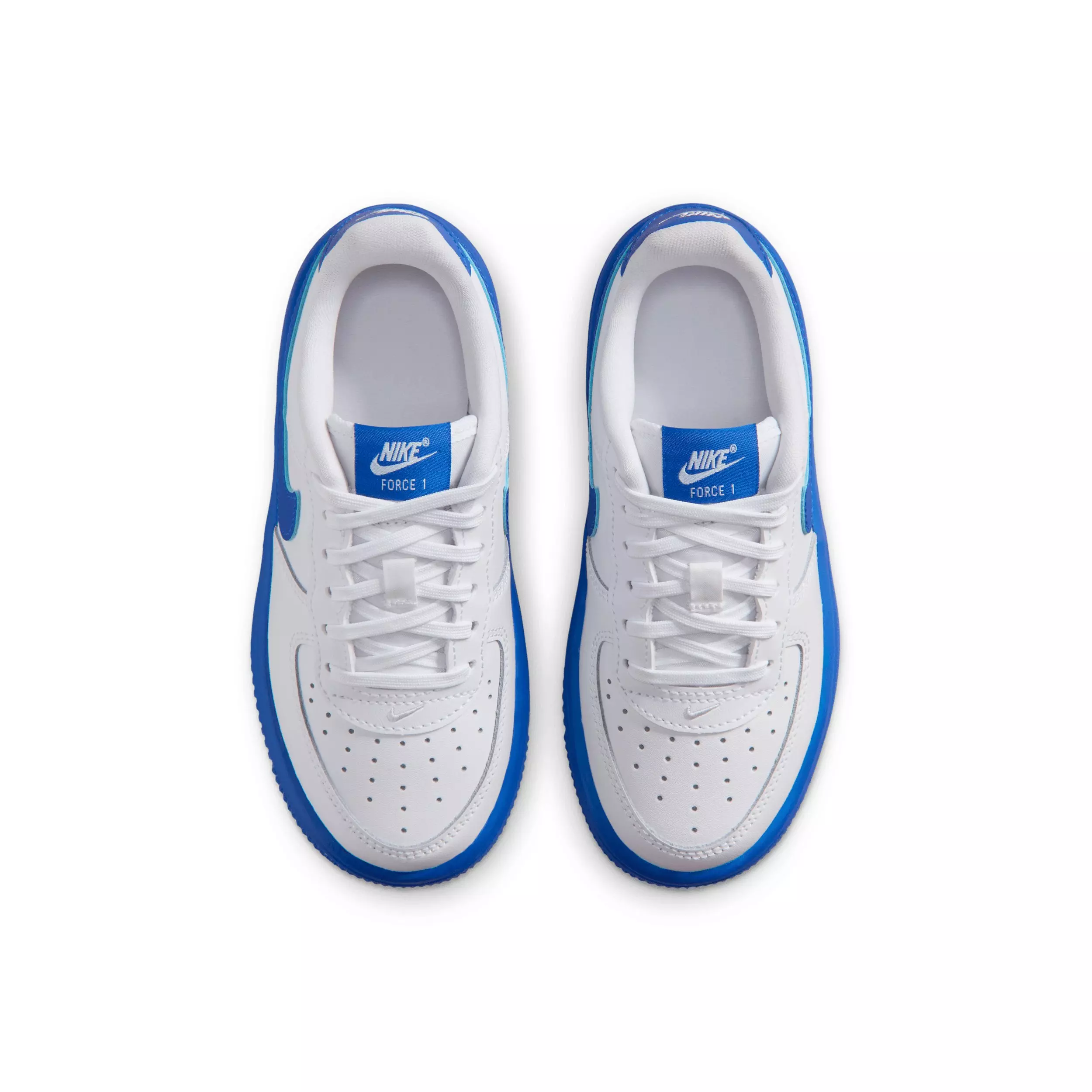 Nike Force 1 Low "White/Game Royal" Preschool Boys' Shoe - WHITE/ROYAL