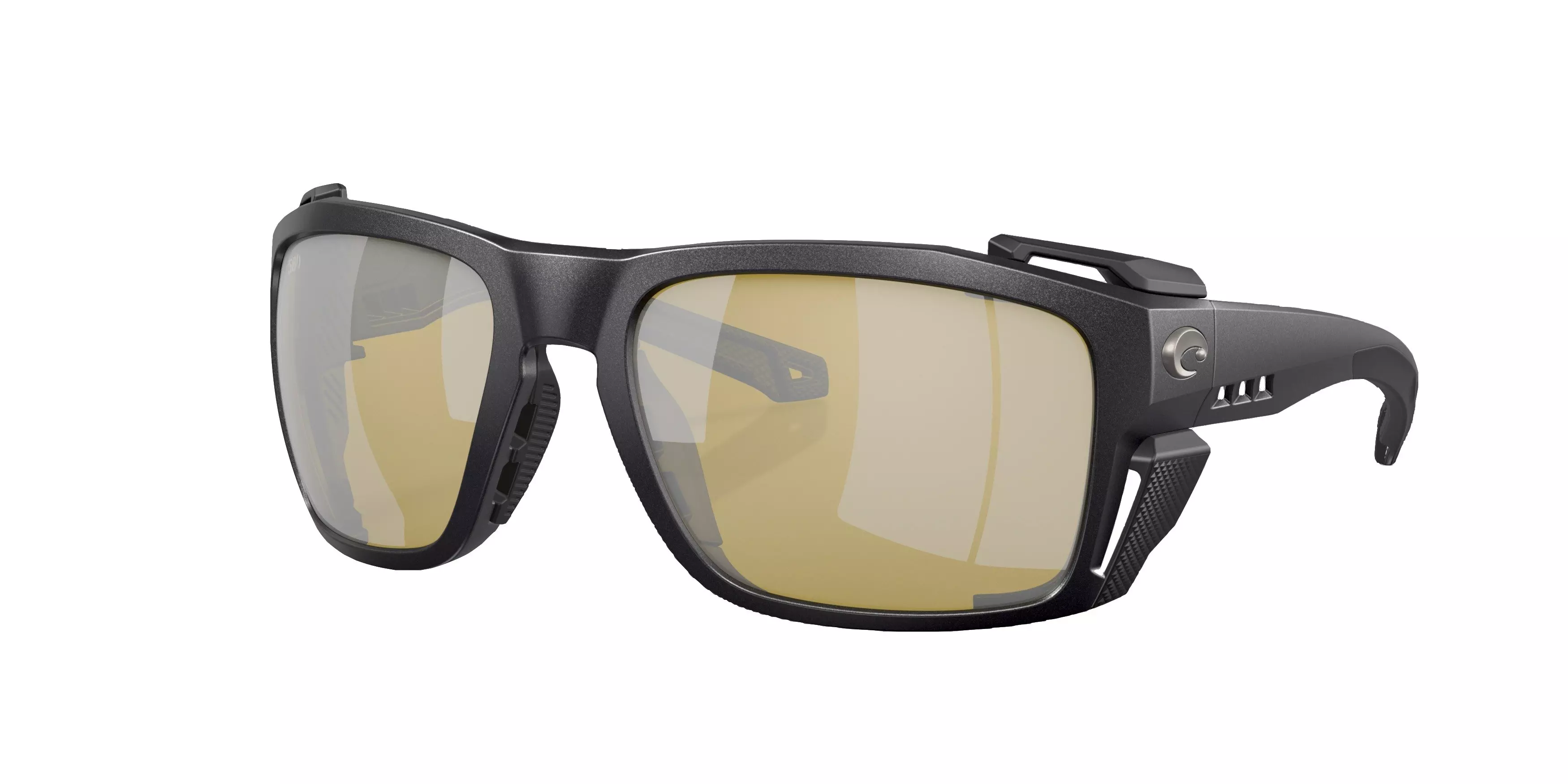 Costa Del Mar King Tide 8 Sunrise Silver Mirror Polarized Sunglasses - Black Pearl - BLACK