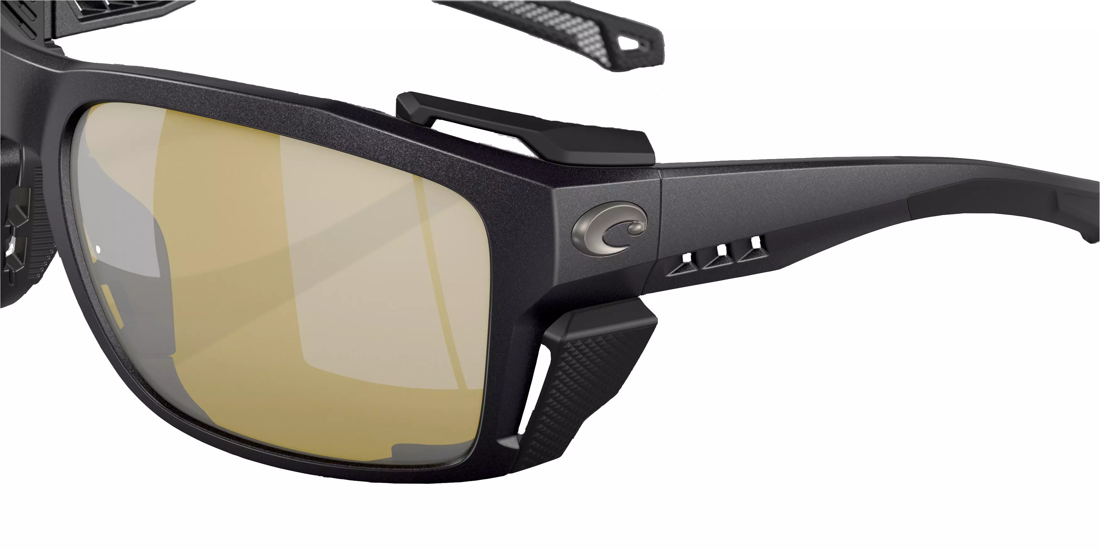 Costa Del Mar King Tide 8 Sunrise Silver Mirror Polarized Sunglasses - Black Pearl - BLACK