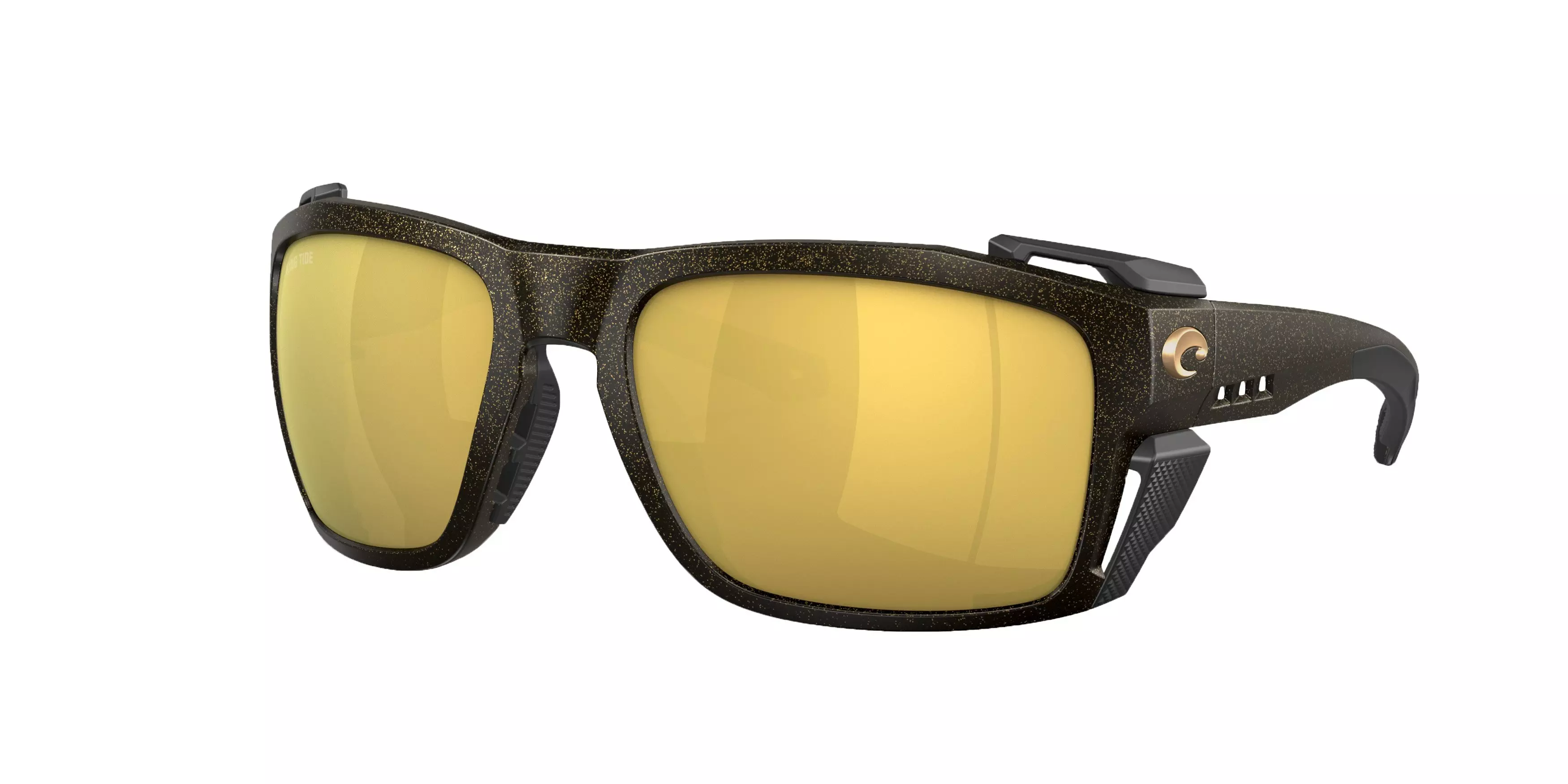 Costa Del Mar King Tide 8 Gold Polarized Sunglasses - Black Pearl - BLACK