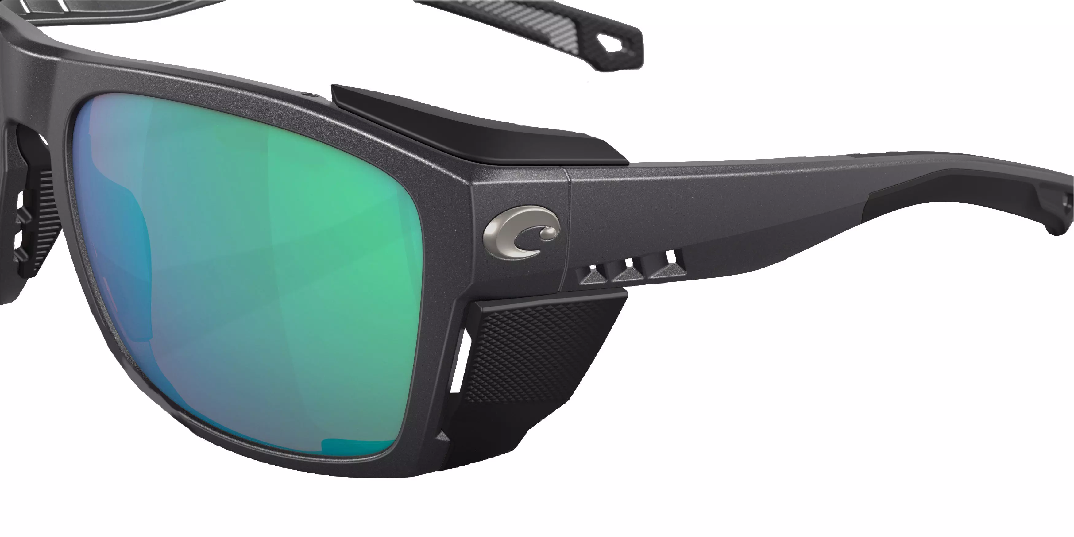 Costa Del Mar King Tide 6 Green Mirror Polarized Sunglasses - Black Pearl - BLACK
