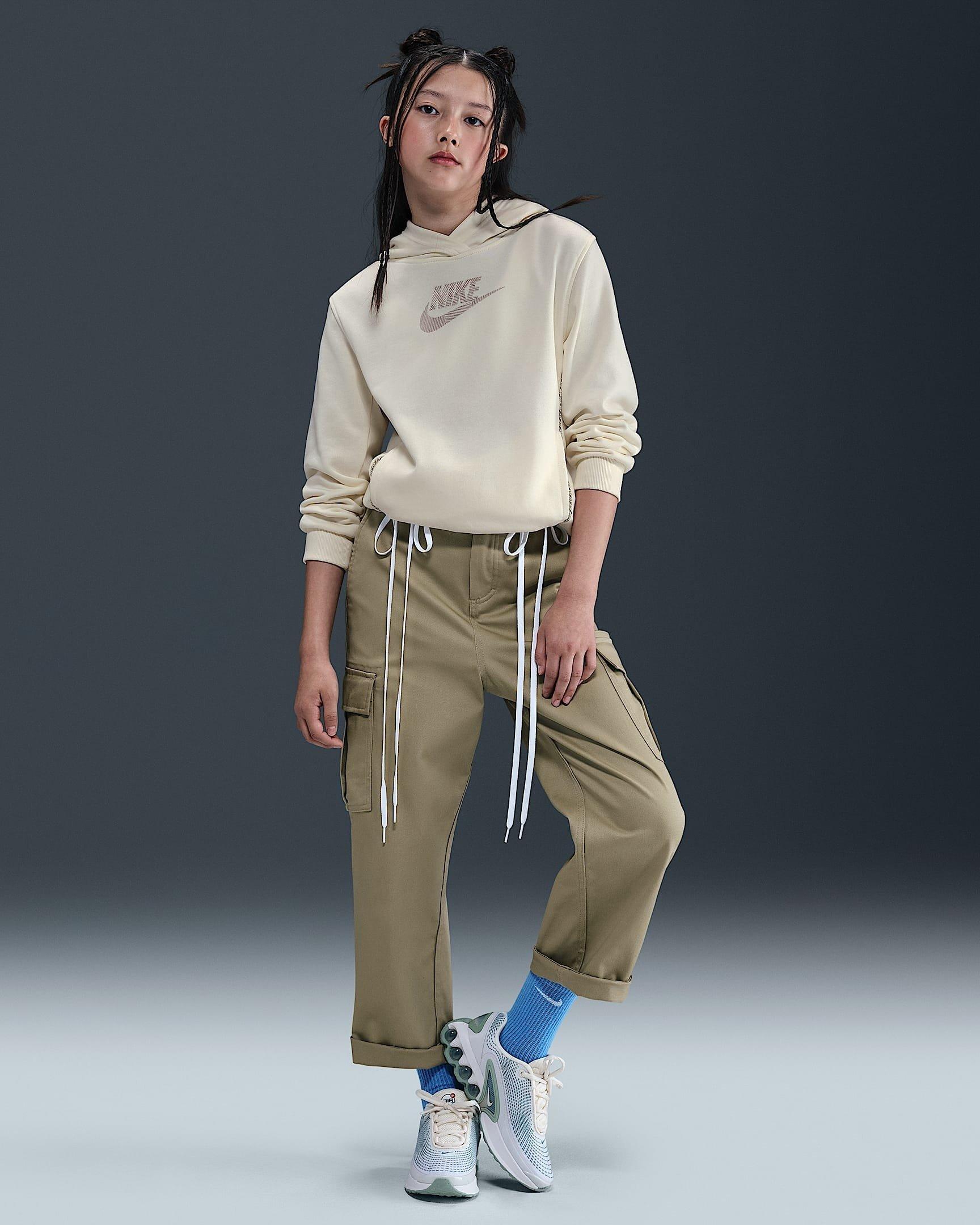 Nike Sportswear Club French Terry Big Kids' Brown Hoodie
