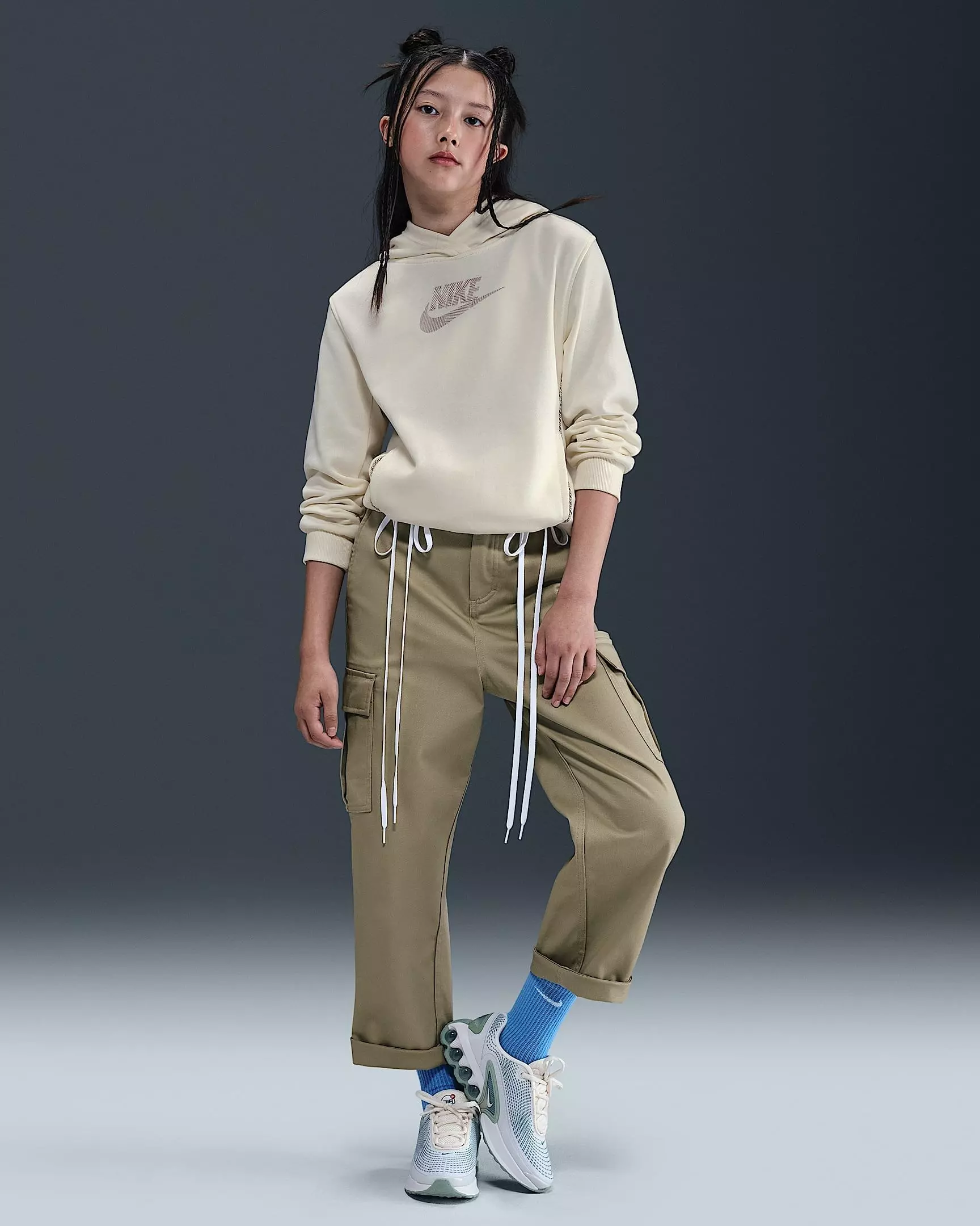 Nike Big Kids' Sportswear Club French Terry Hoodie - Brown - BROWN