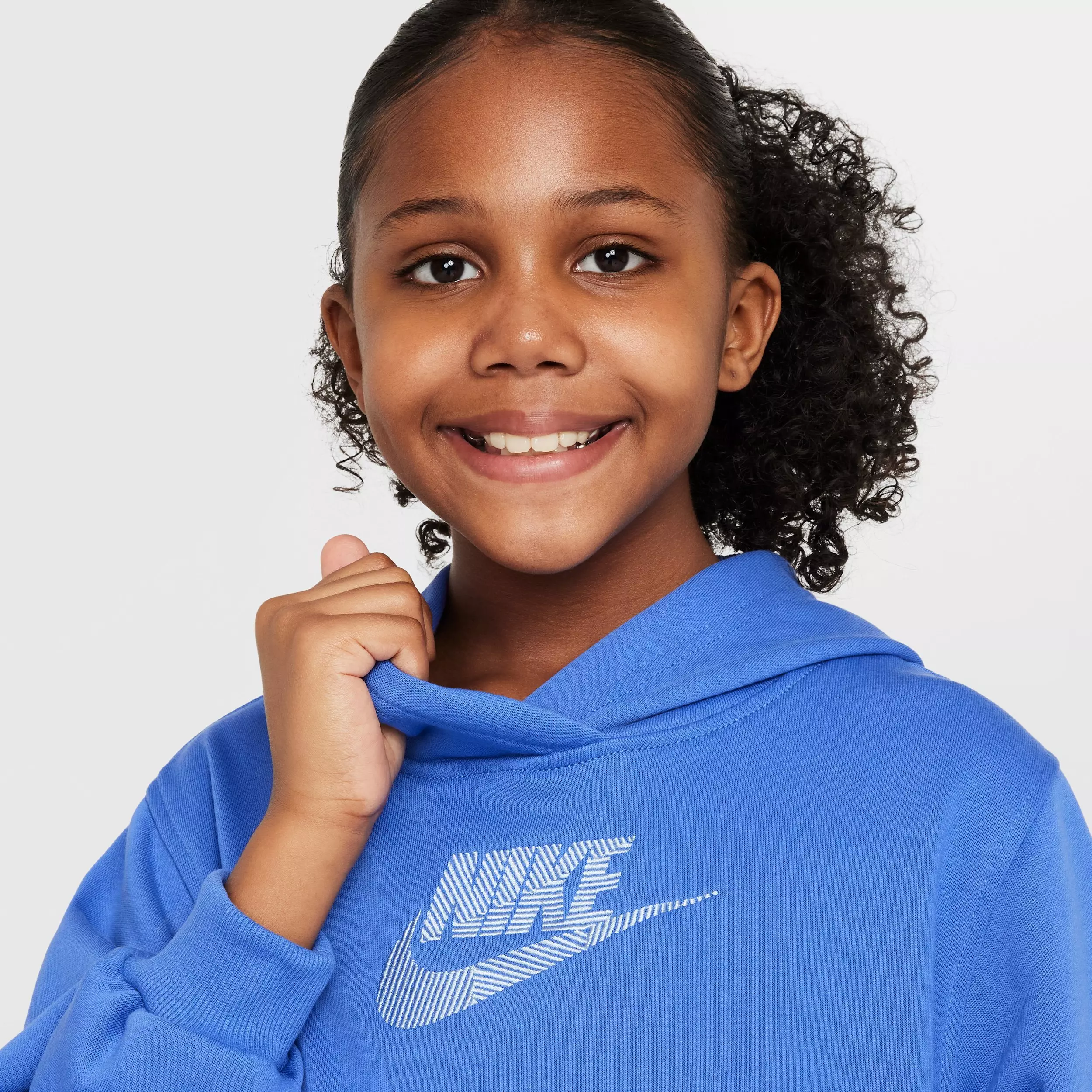 Nike Big Kids' Sportswear Club French Terry Hoodie - Blue - BLUE