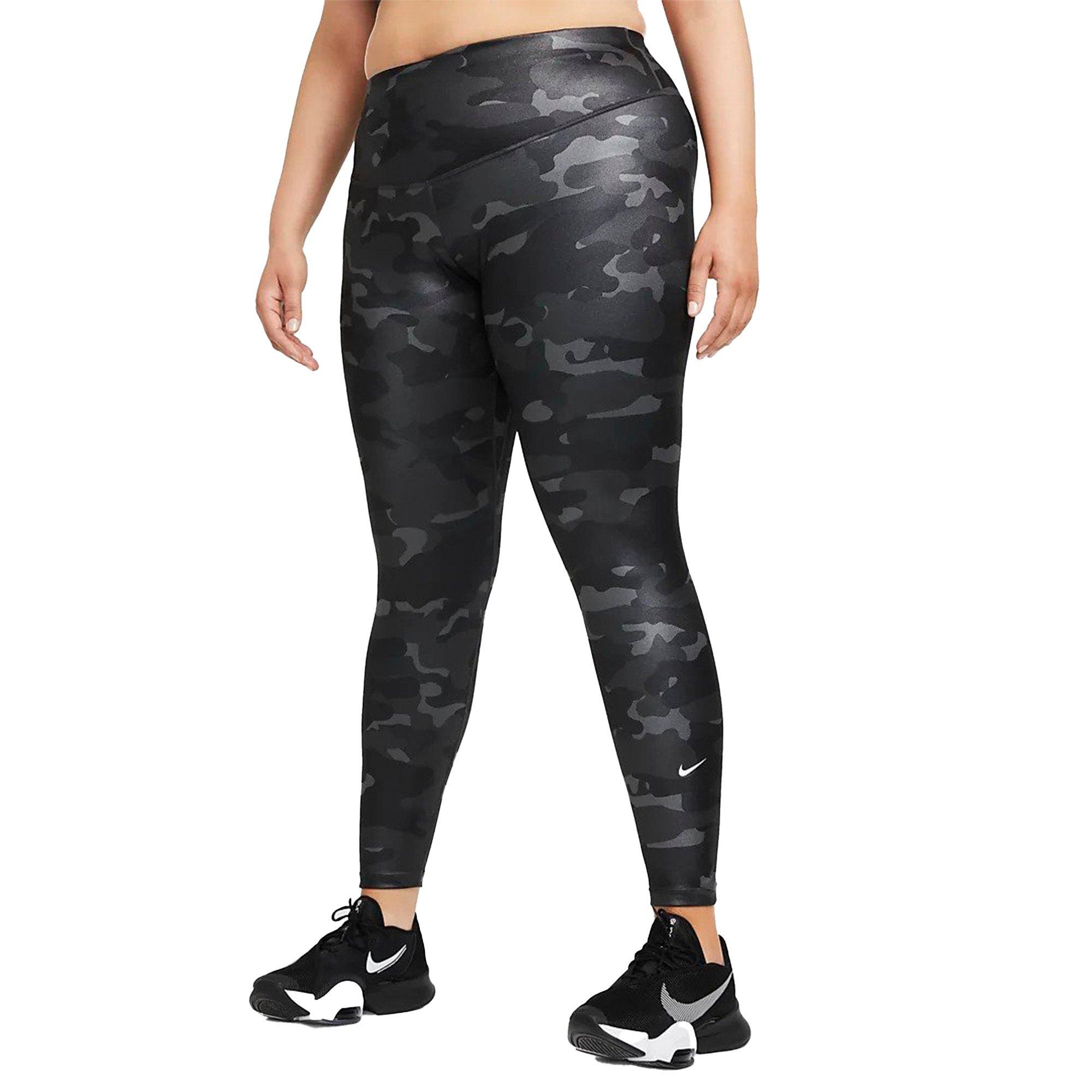 Nike Women's Dri-FIT One Leggings Mid-Rise Camo Leggings (Plus Size) -  Hibbett