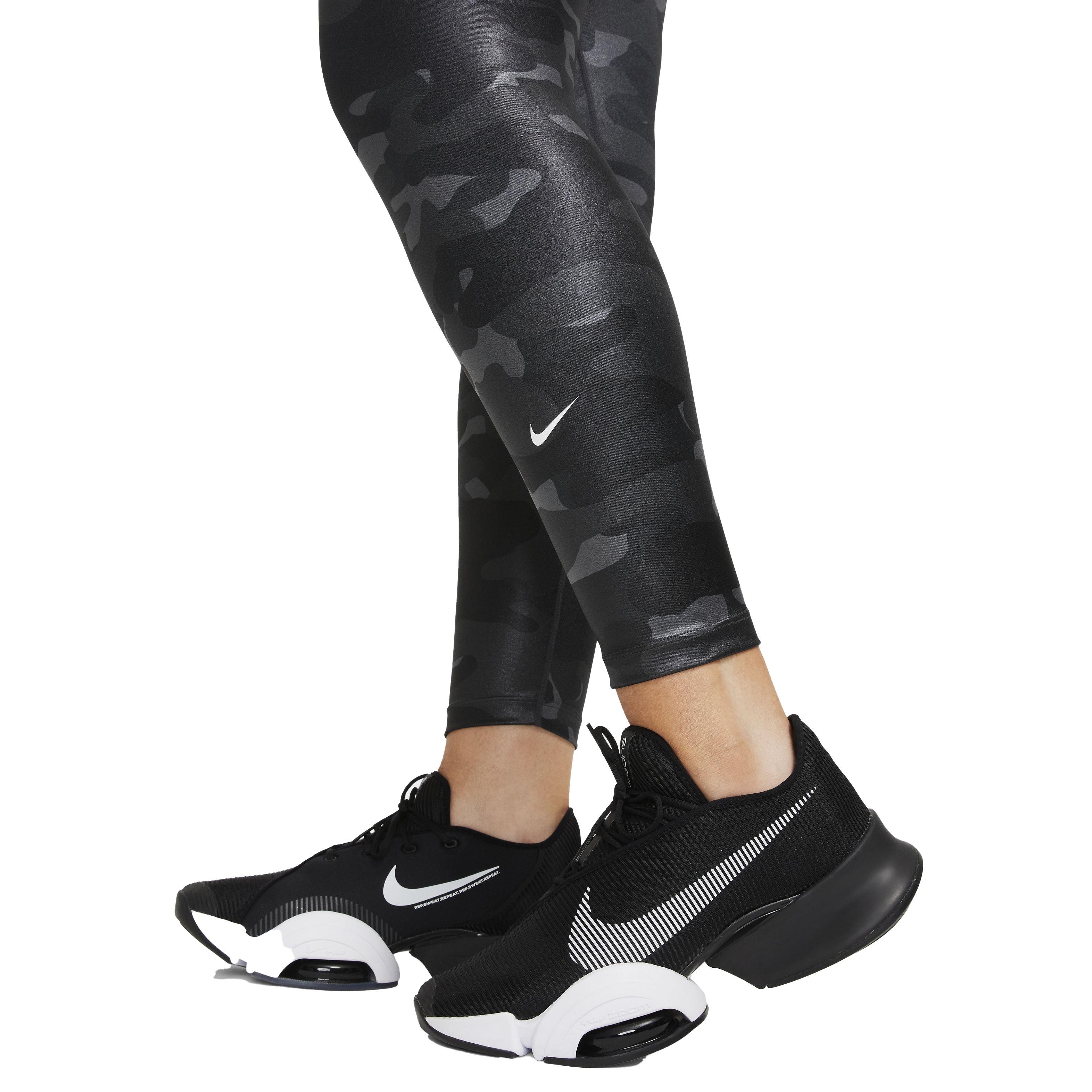 Nike Women's Dri-FIT One Leggings Mid-Rise Camo Leggings (Plus Size) -  Hibbett