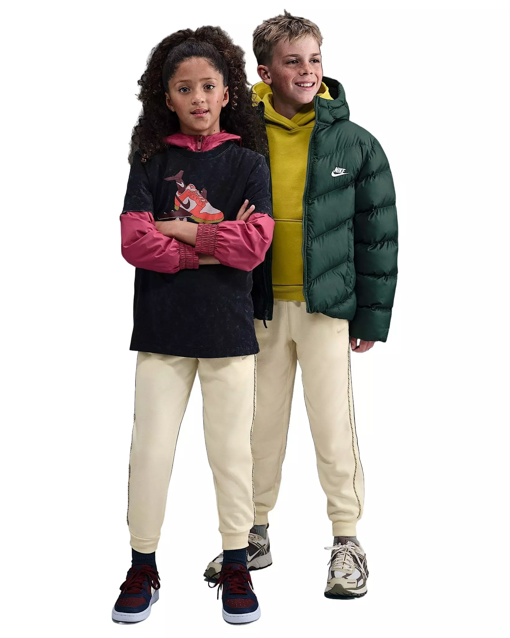 Nike Big Kids' Sportswear Club French Terry Joggers - Brown - BROWN