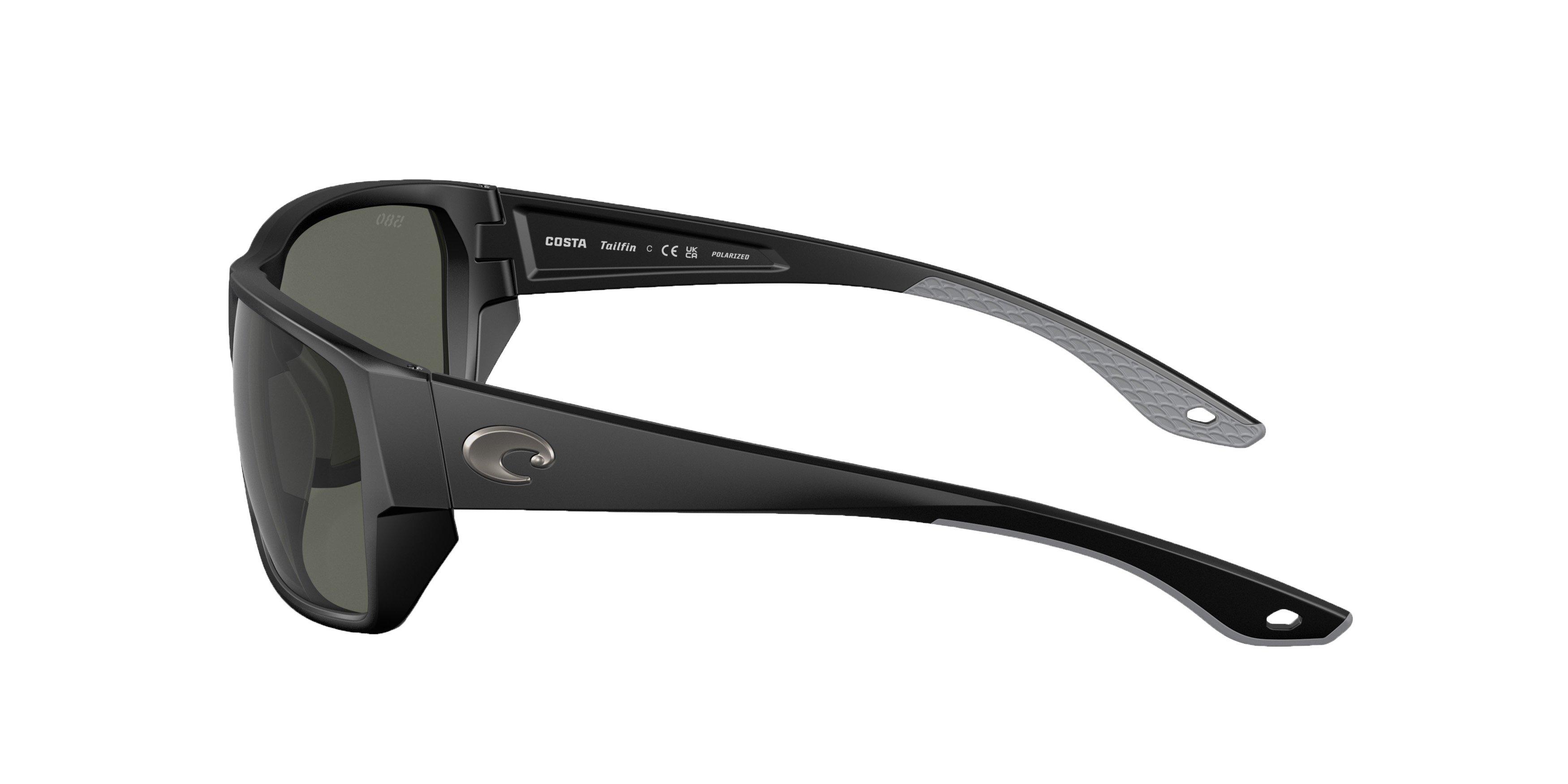 Costa Del Mar Tailfin S Black Polarized Sunglasses - Matte Black - BLACK Thumbnail View 5