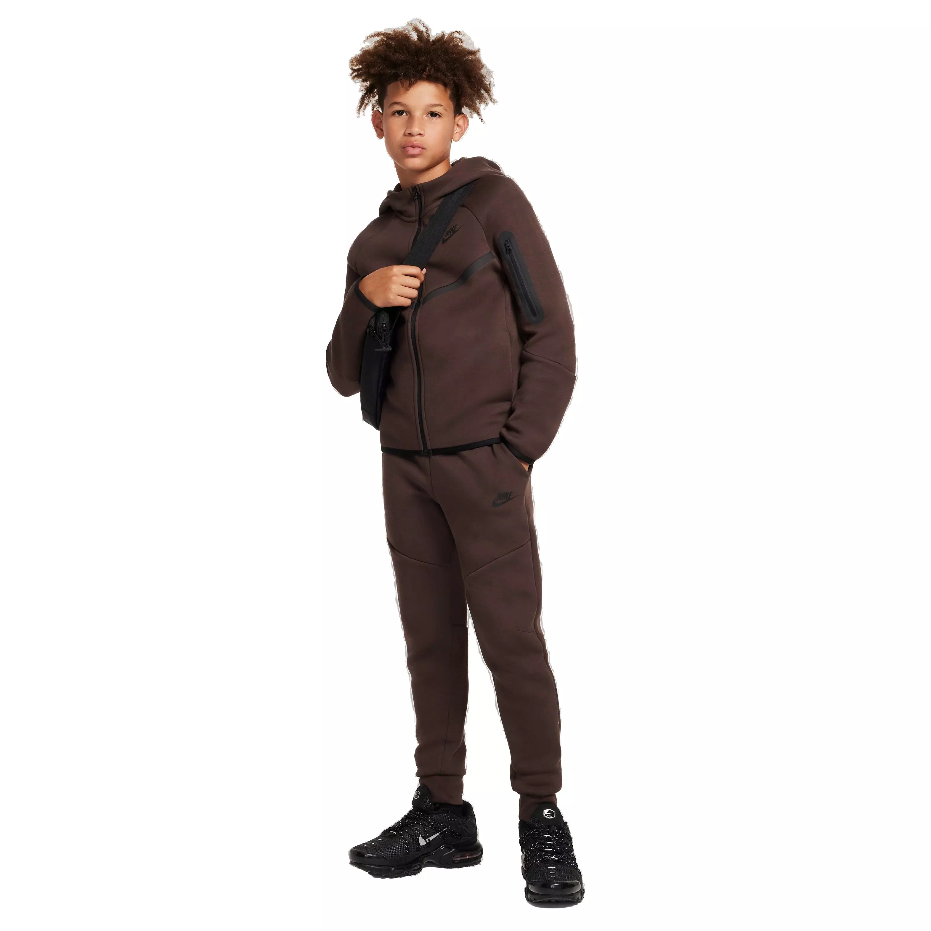 Nike Big Boys' Sportswear Tech Fleece Pants - BROWN