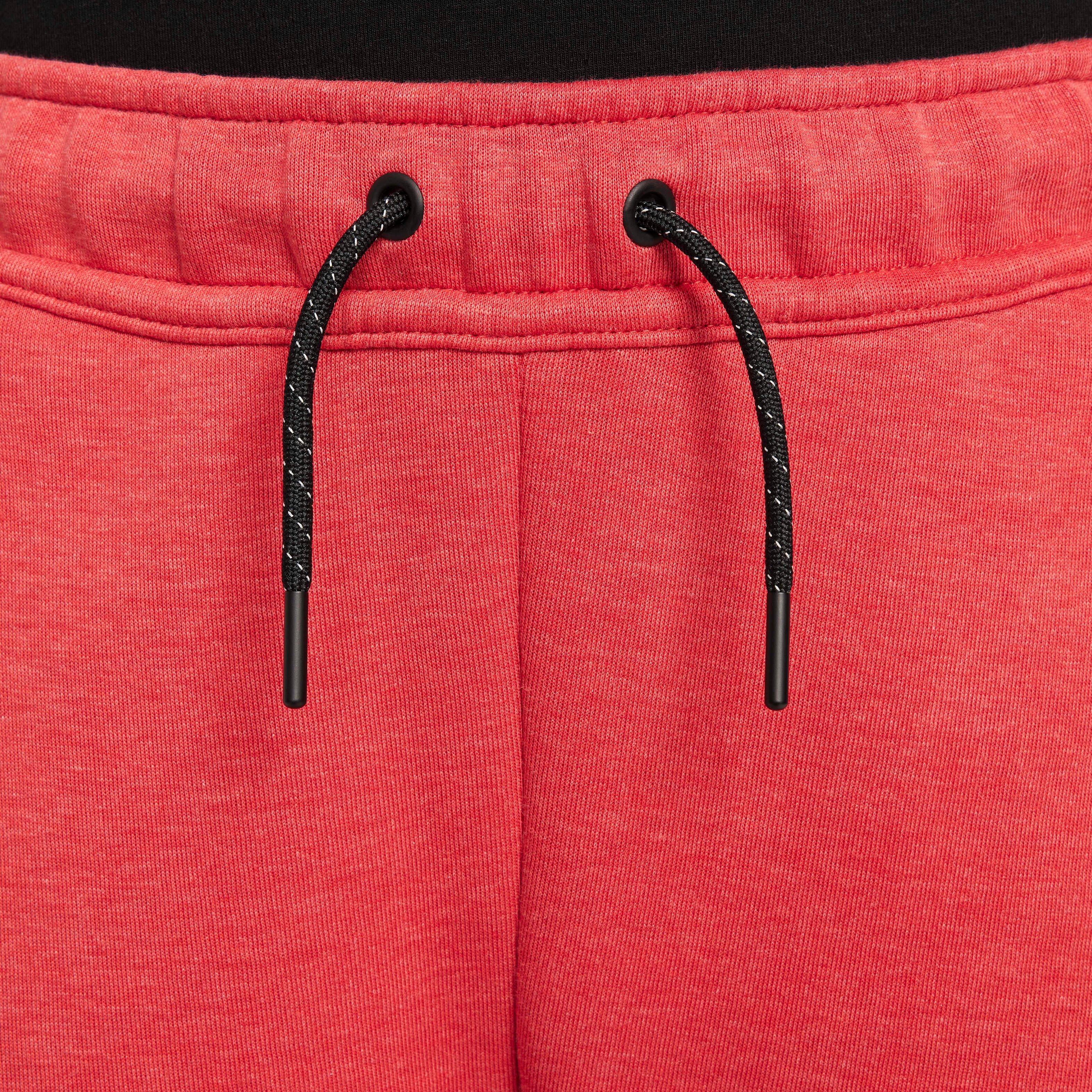 Nike Big Boys' Sportswear Tech Fleece Pants - RED Thumbnail View 3