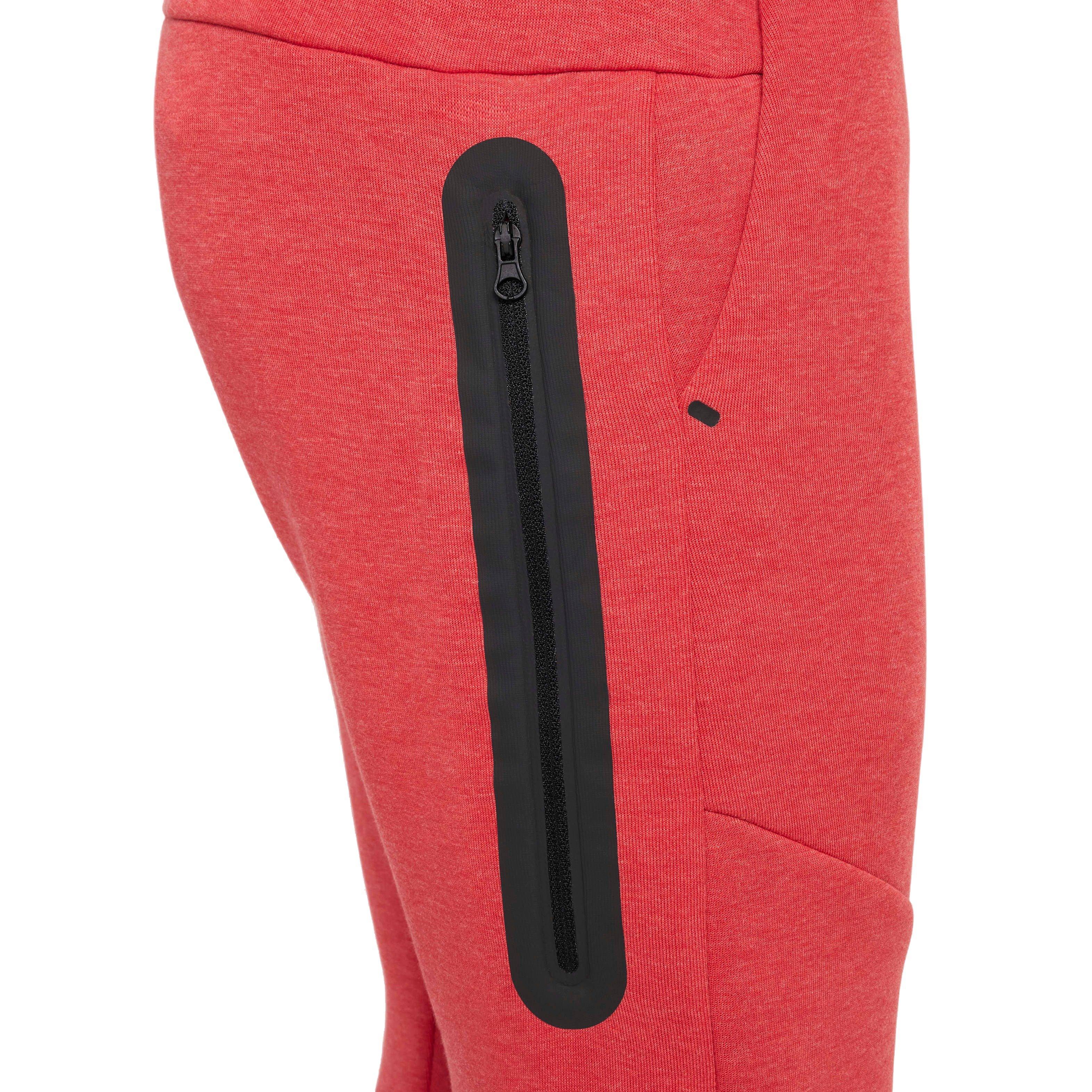 Nike Big Boys' Sportswear Tech Fleece Pants - RED Thumbnail View 5